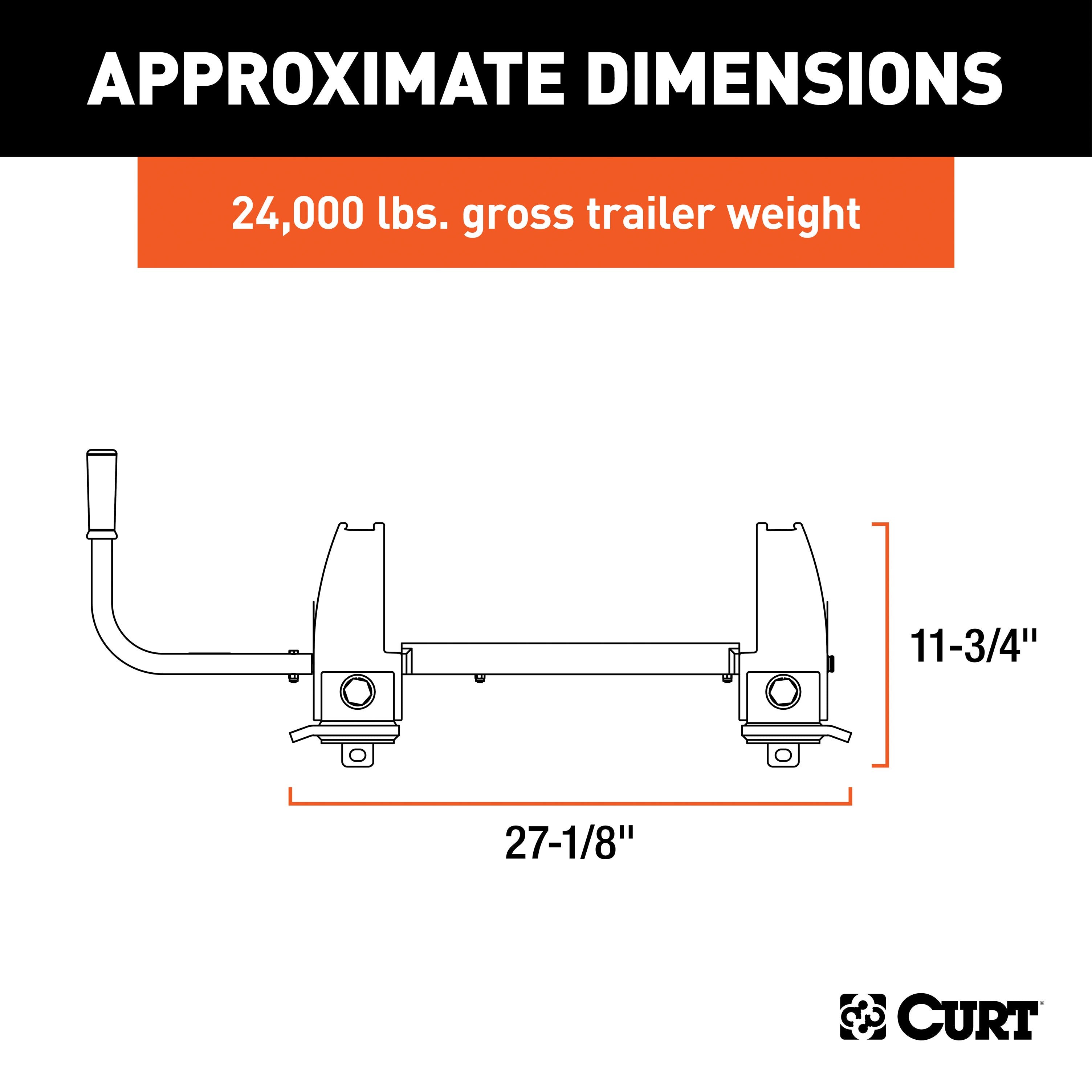 CURT R24 5th Wheel Roller for Short Bed Trucks, 24,000 lbs Model 16570