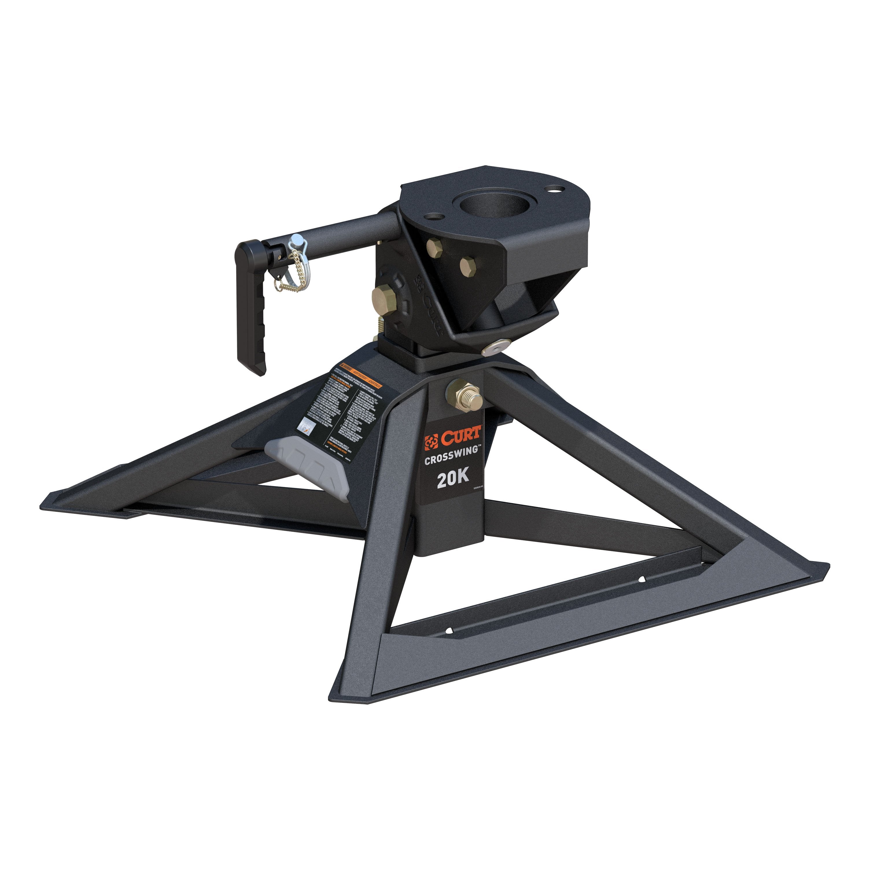 CURT CrossWing Lightweight 5th Wheel Hitch with 2-5/16" Gooseneck Adapter, 20,000 lbs Model 16602