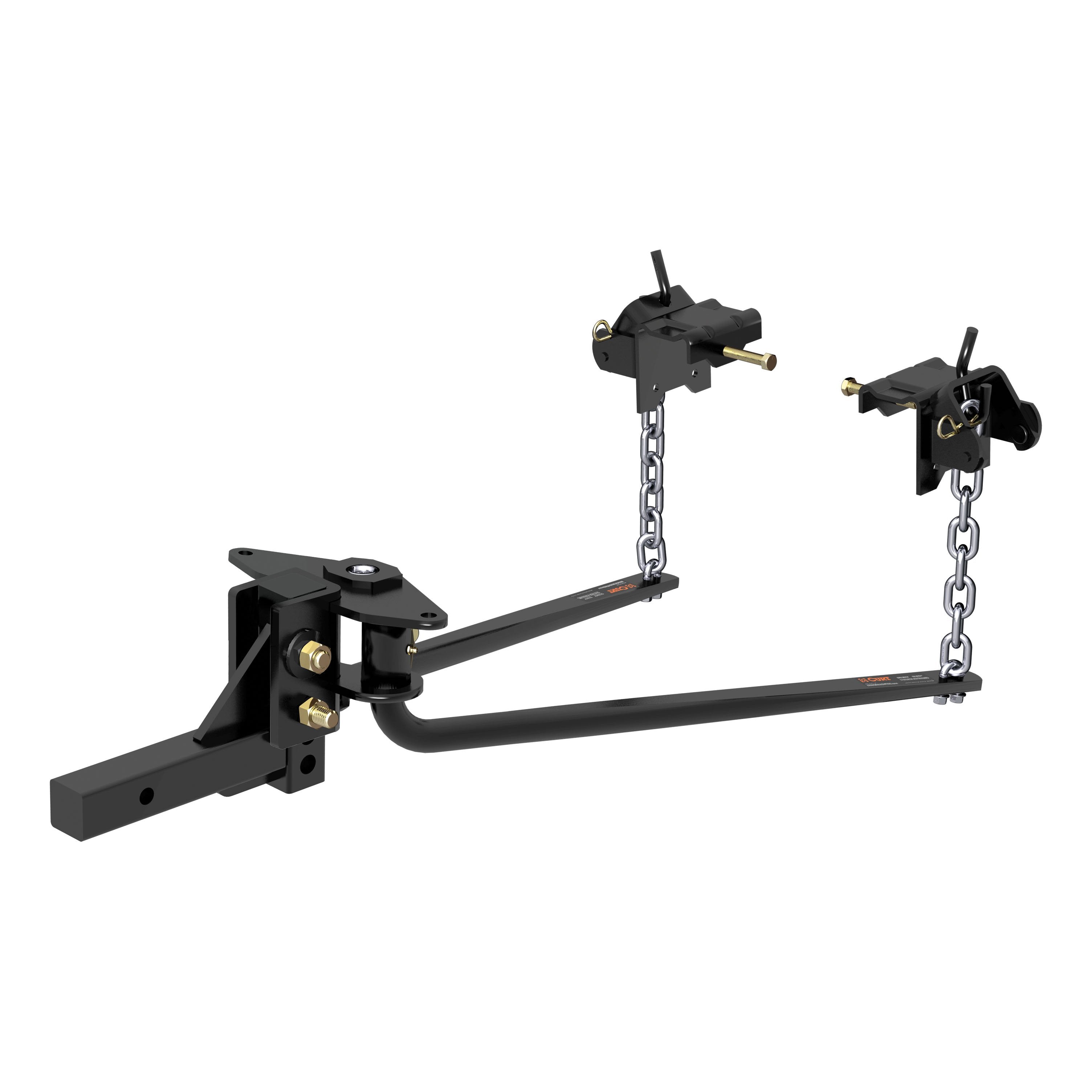 CURT Round Bar Weight Distribution Hitch with Integrated Lubrication, Up to 8K, 2-Inch Shank Model 17051