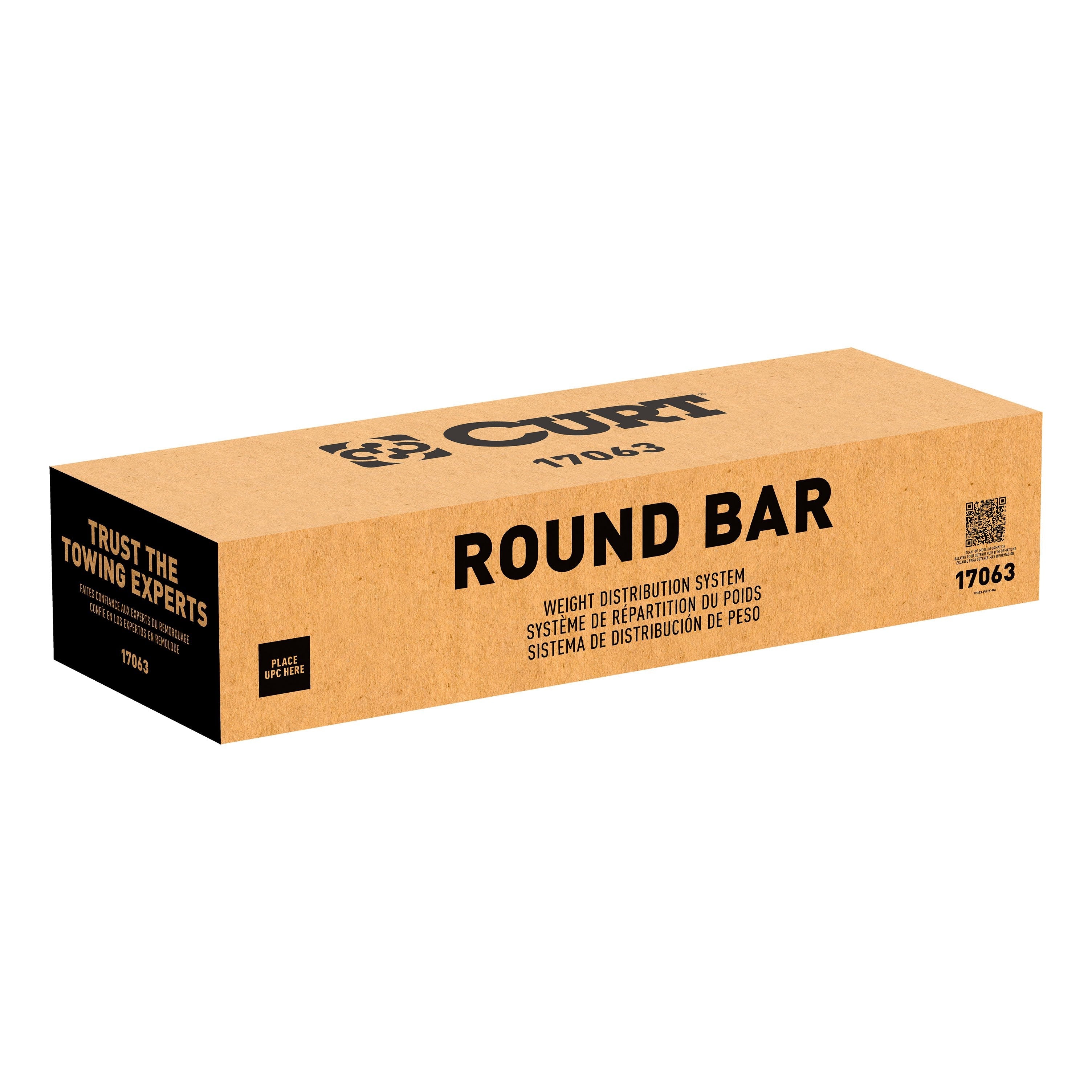 CURT Round Bar Weight Distribution Hitch with Integrated Lubrication and Sway Control, Up to 14K, 2-In Shank, 2-5/16-Inch Ball Model 17063
