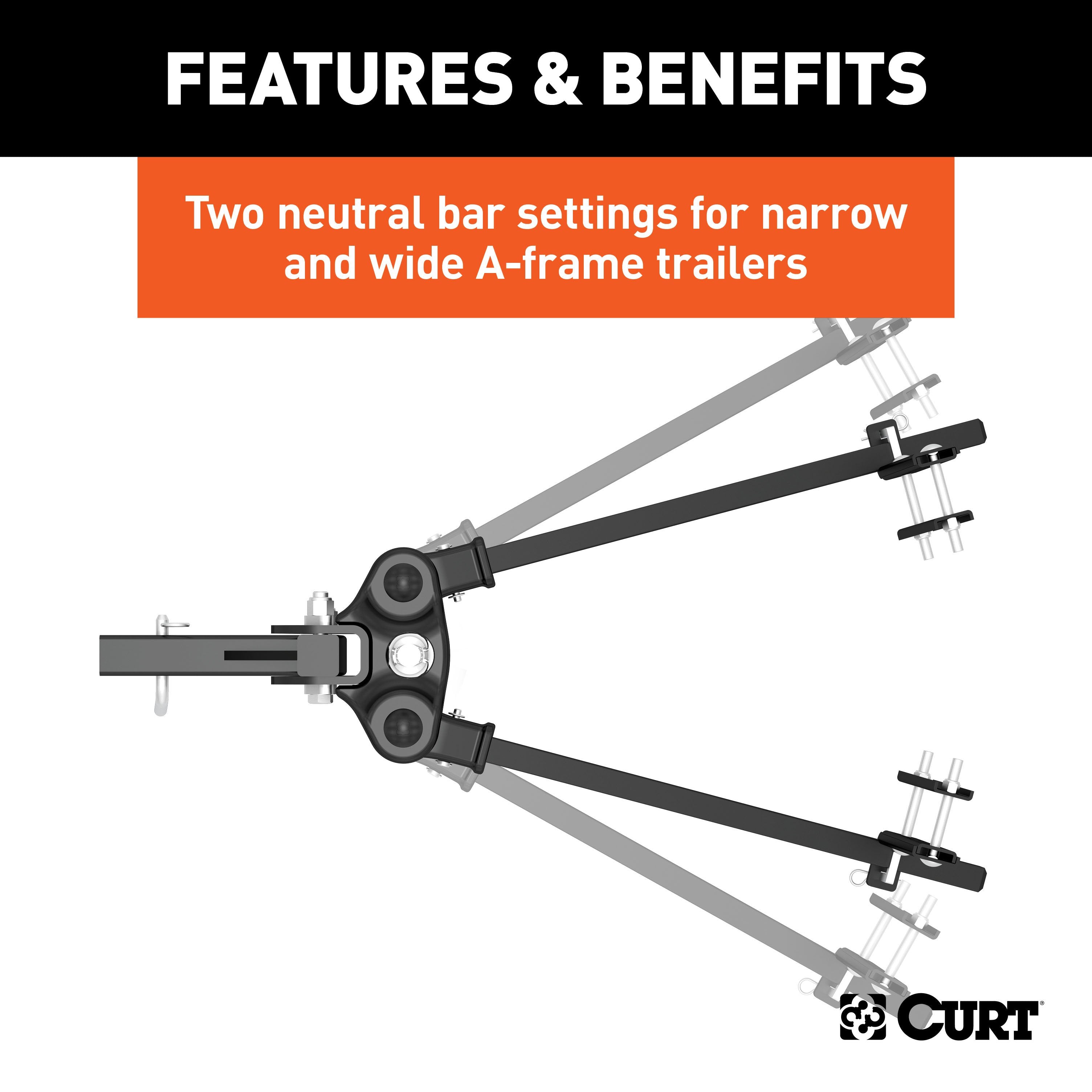CURT TruTrack 4P Weight Distribution Hitch with 4x Sway Control, Up to 15K, 2-In Shank, 2-5/16-Inch Ball Model 17501