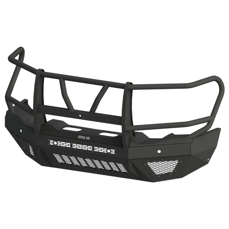 Bodyguard T2 Front Extreme - Sensor Cutouts Factory Fog Cutouts Standard Skid Plate W/O Mesh Grille With Camera Harness Bare Metal Model EEC19AYRBNH