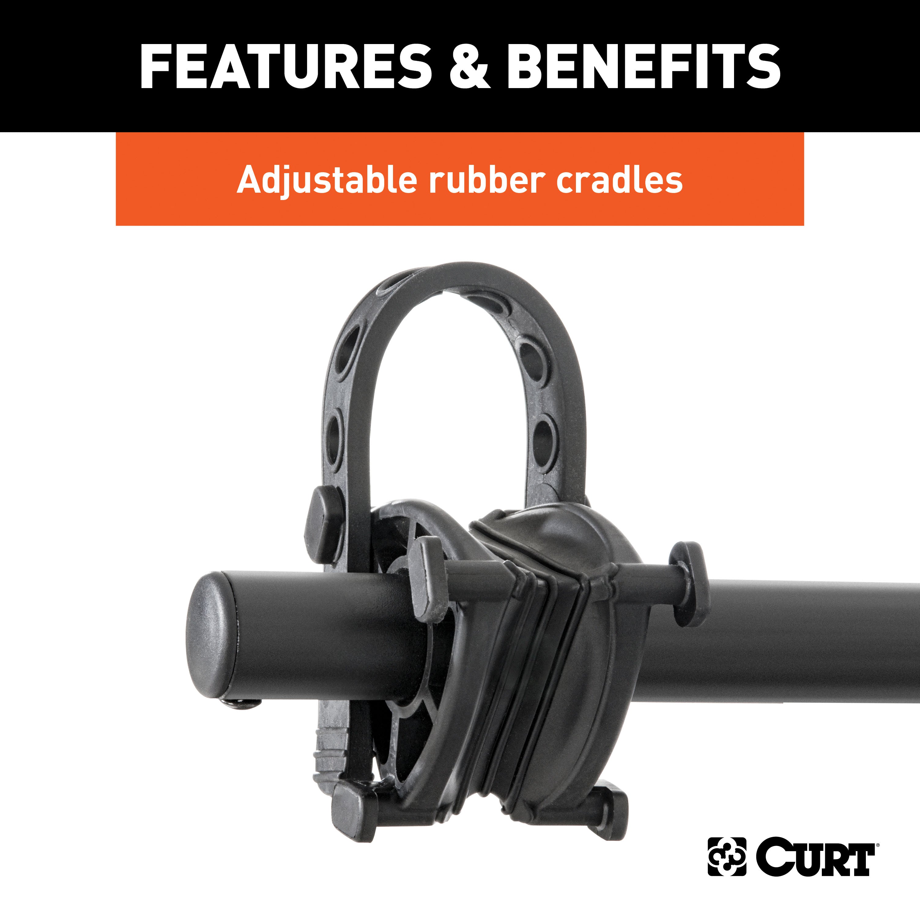 CURT Extendable Trailer Hitch Bike Rack Mount, Fits 1-1/4, 2-Inch Receiver, 2 or 4 Bicycles Model 18030
