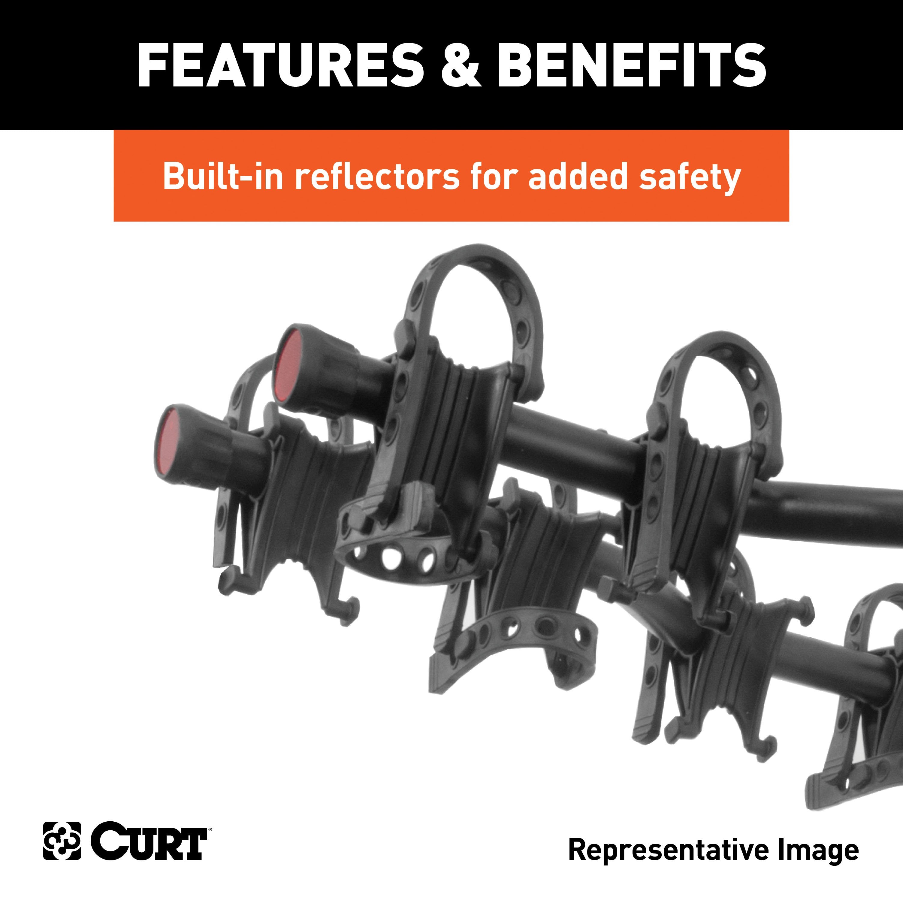 CURT Premium Trailer Hitch Bike Rack Mount, Fits 2-Inch Receiver, 5 Bicycles Model 18065