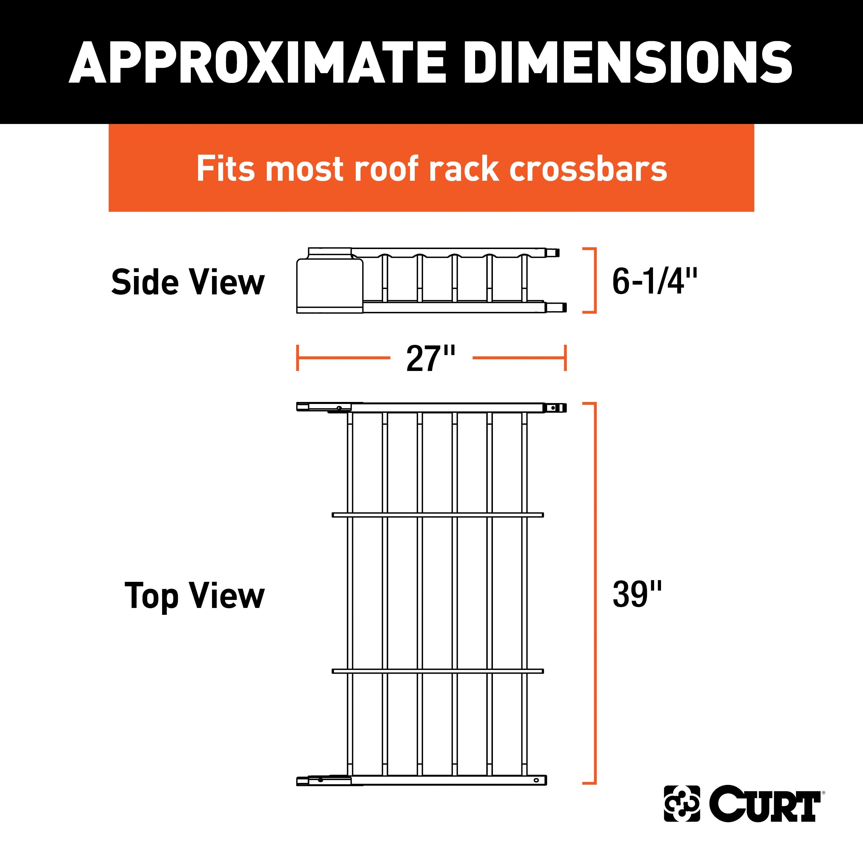 CURT 21 x 37-Inch Roof Rack Extension for Cargo Carrier 18115 Model 18117