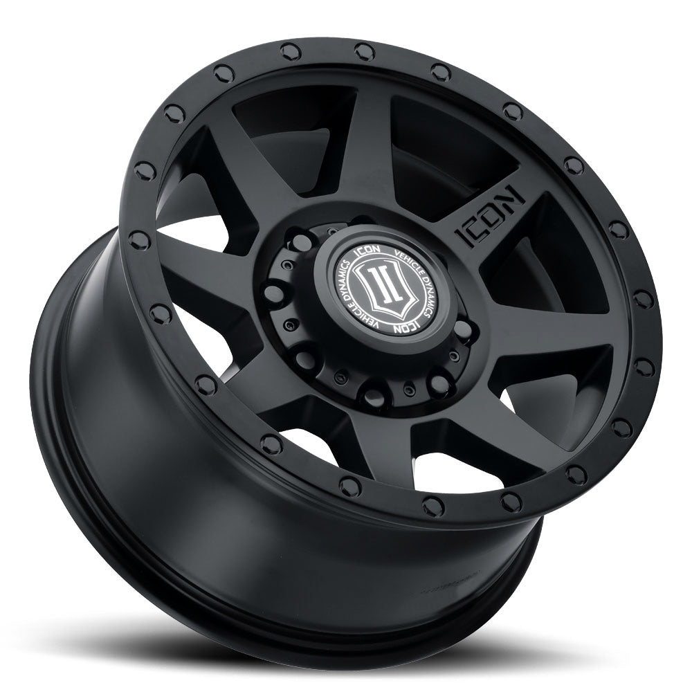 Rebound HD 17 X 8.5 / 8 X 170 6MM Offset 5 Inch Backspace Double Black, ICON Alloys