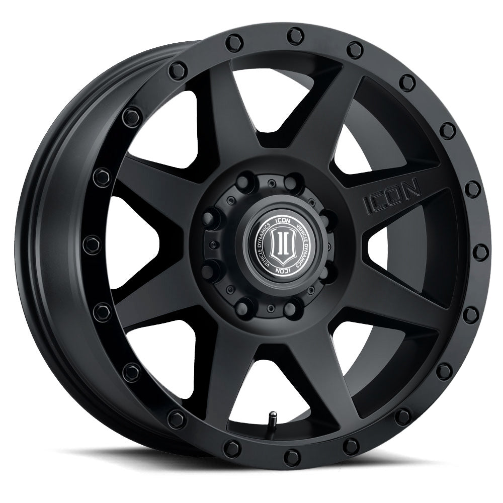 Rebound HD 18 X 9 / 8 X 170 6MM Offset 5.25 Inch Backspace Double Black, ICON Alloys