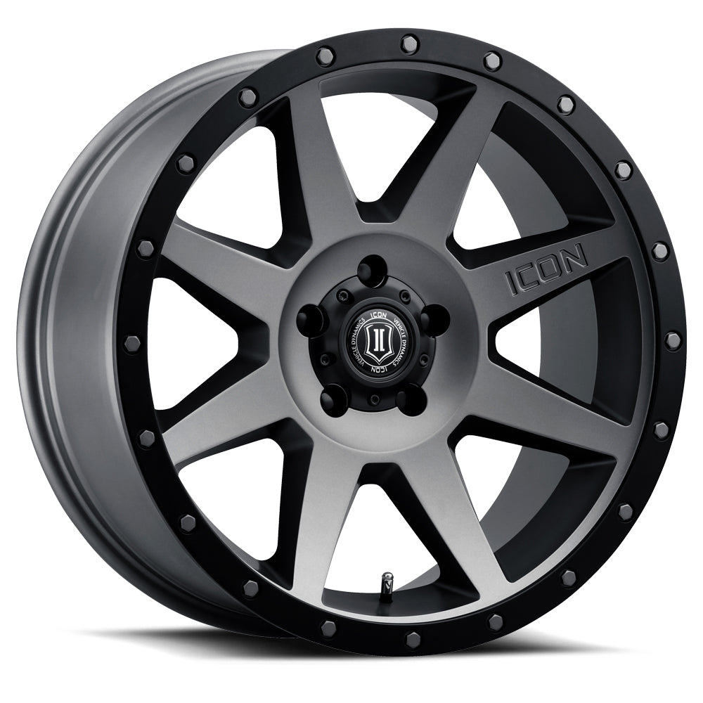 Rebound 20 X 9 / 5X150 / 16MM / 5.625 Inch Back Space Titanium, ICON Alloys