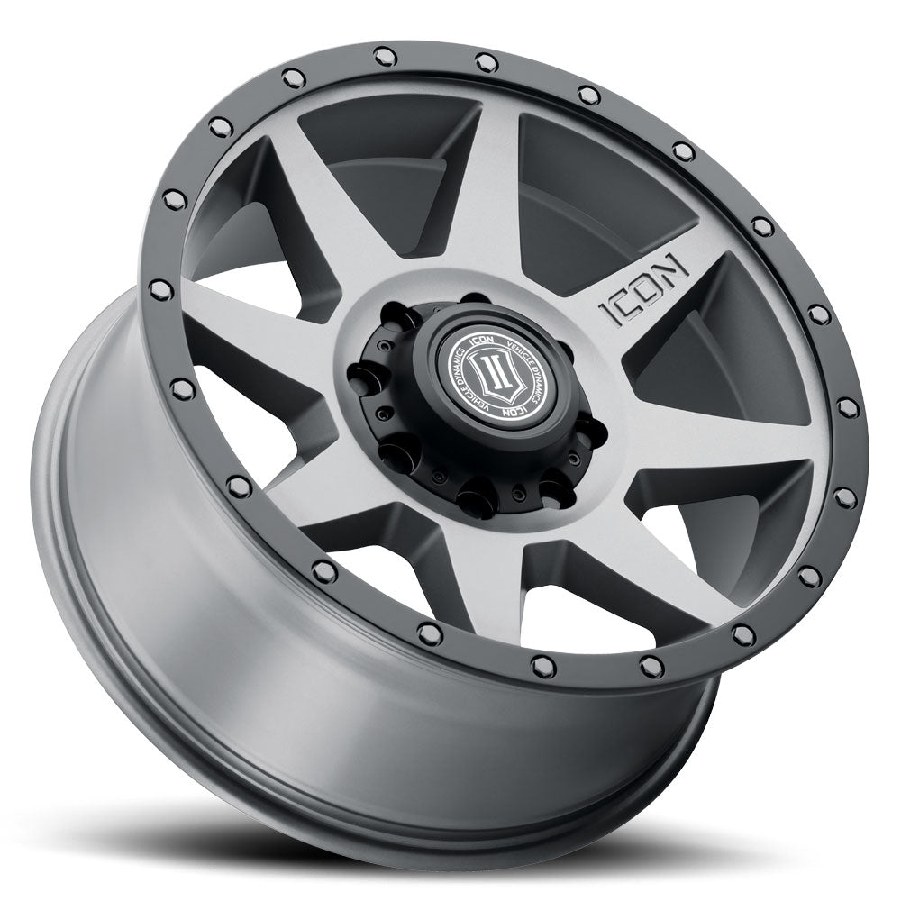 Rebound 20 X 9 / 8 X 6.5 Inch / 12MM / 5.5 Inch Back Space Titanium, ICON Alloys