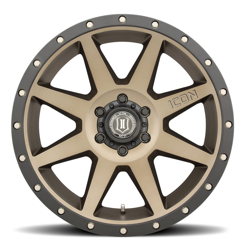 Rebound 20 X 9 / 6 X 5.5 0MM Offset 5 Inch Back Space Bronze, ICON Alloys