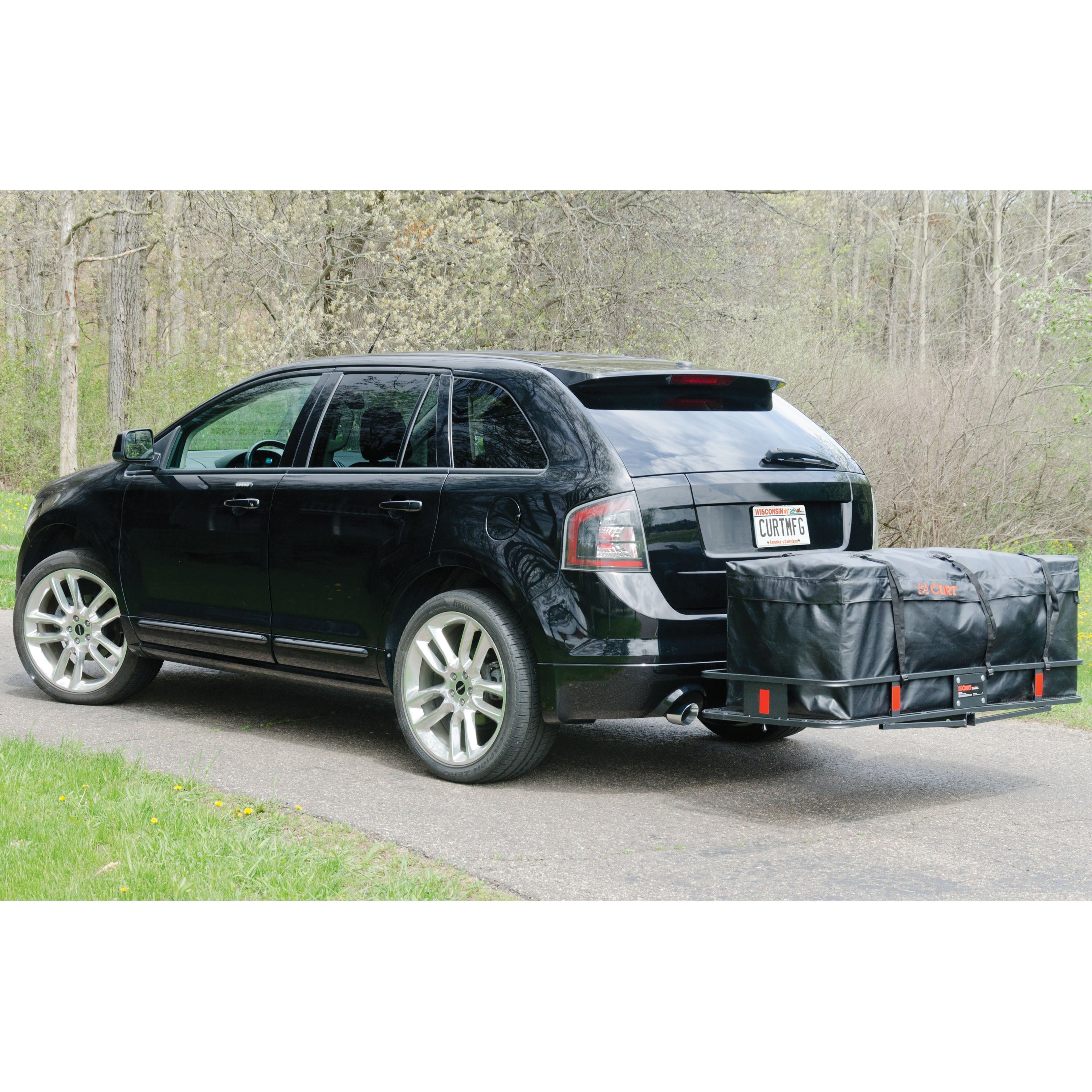 CURT 56 x 22 x 21-Inch Weather-Resistant Black Vinyl Cargo Bag for Hitch Carrier Model 18211