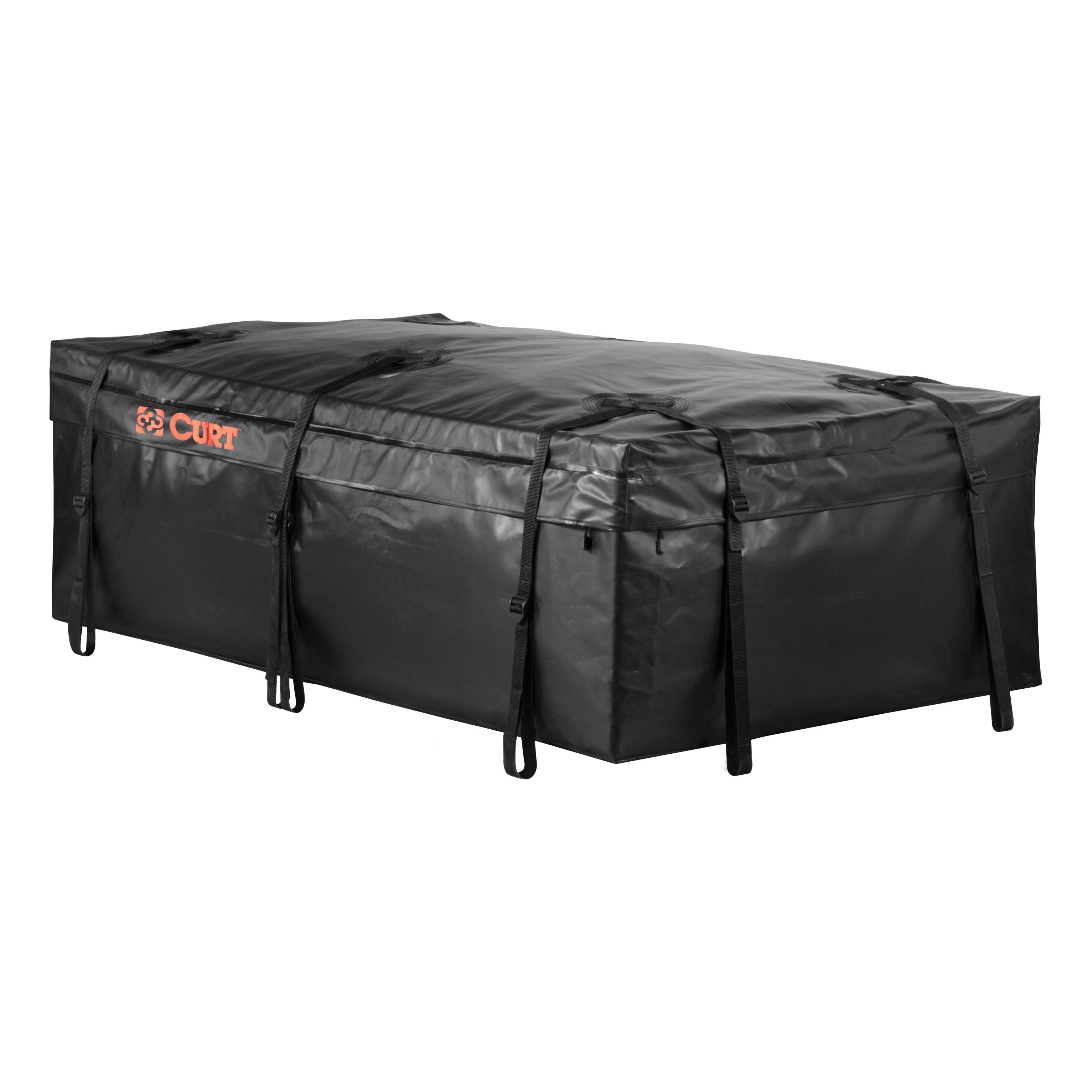 CURT 59 x 34 x 18-Inch Weather-Resistant Black Vinyl Roof Rack Cargo Bag for Roof Basket Model 18221