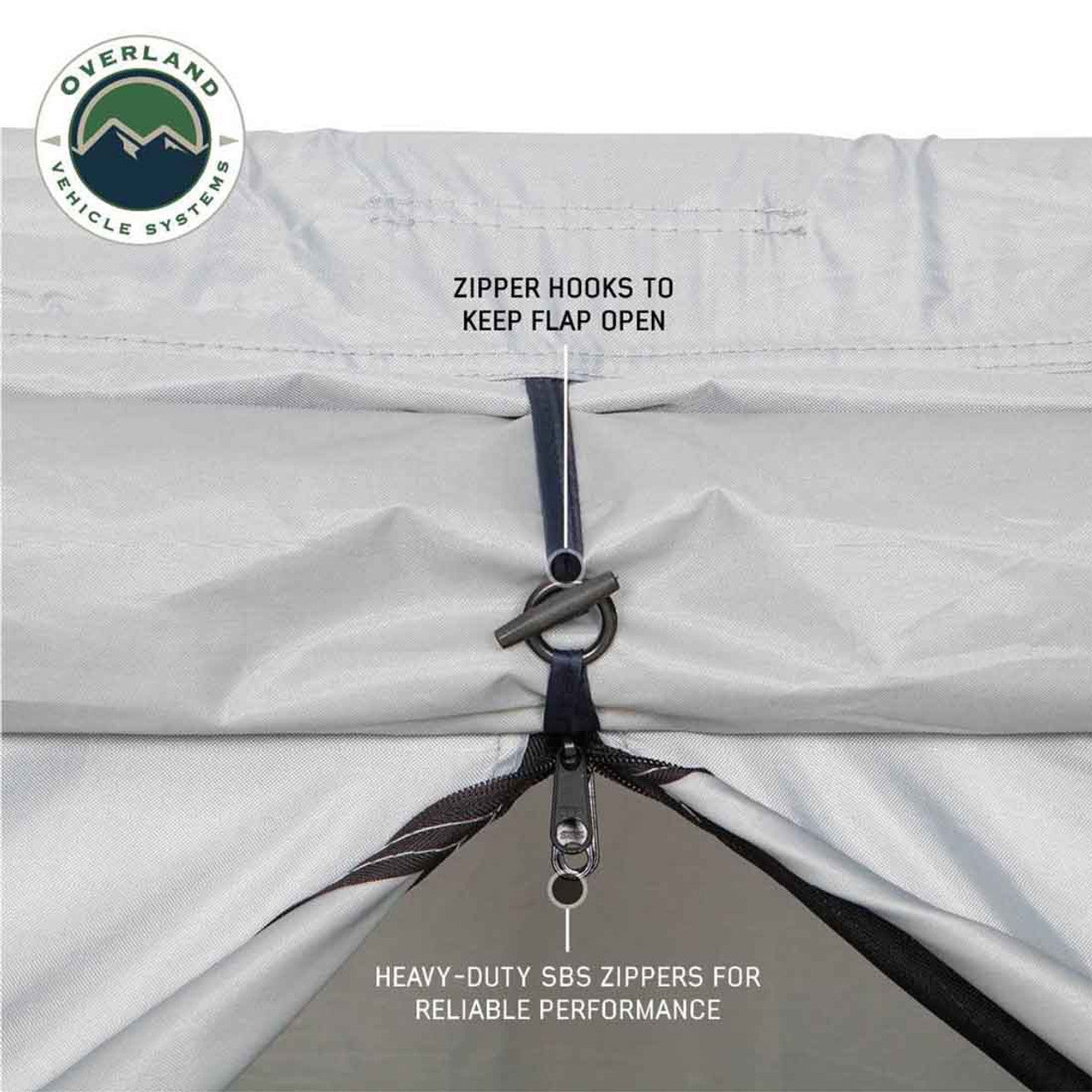 LD P.S.T. - Portable Safari Ground Tent Large, Grey Body and Grey Trim Overland Vehicle Systems