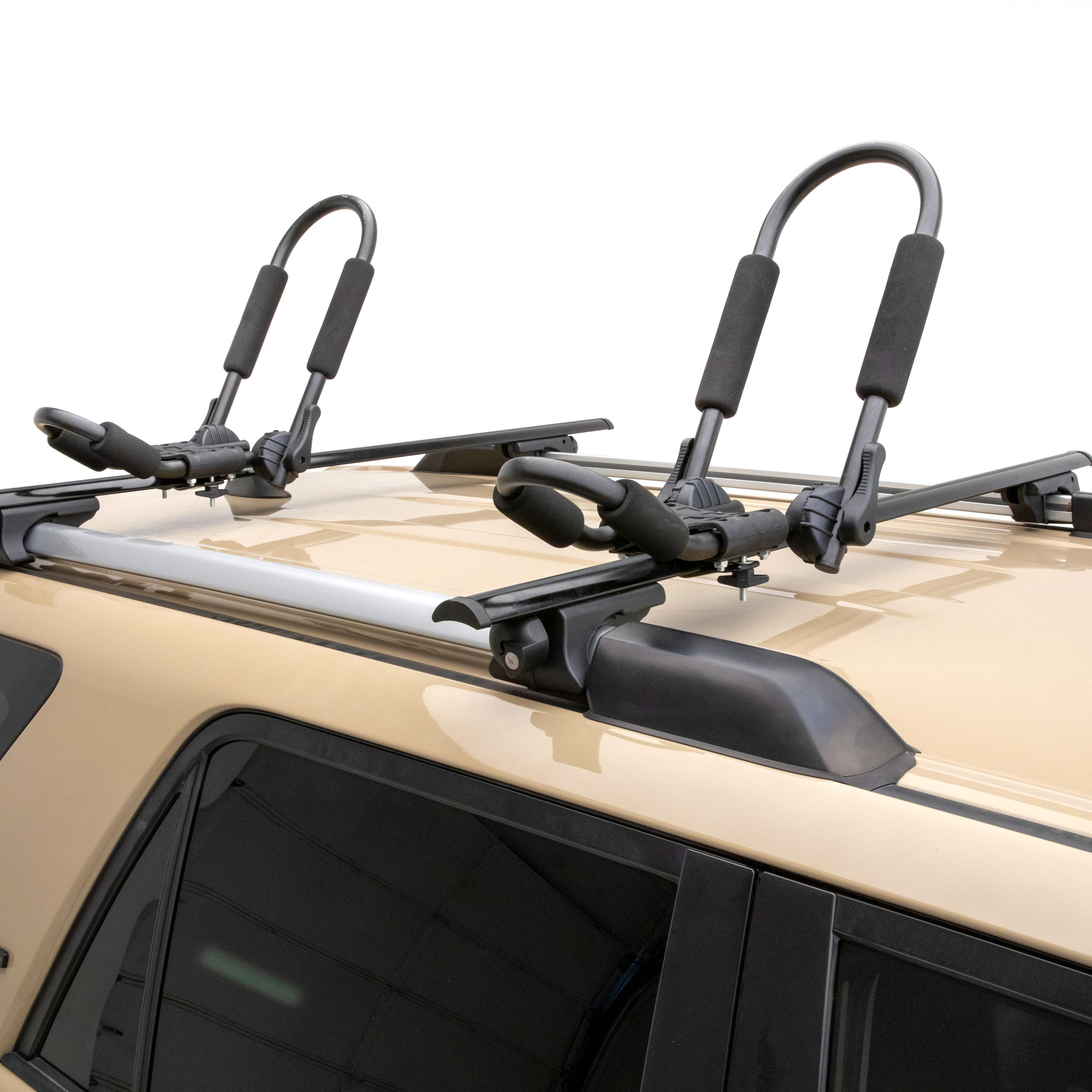 CURT Fully Adjustable Aluminum Universal Kayak Roof Rack Carrier, 2-Pack Model 18320
