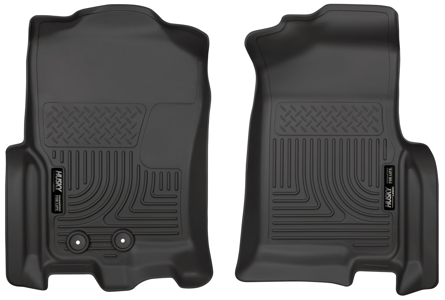 Weatherbeater Front Floor Liners For 2011-2017 Expedition/Navigator Black Husky Liners