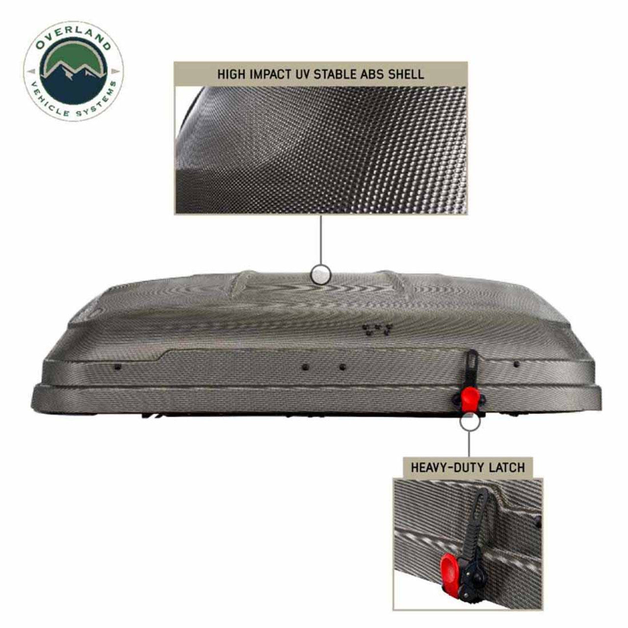 HD Bundu 2 - Hard Shell Roof Top Tent, 2 Person, Grey Body and Black Rainfly Overland Vehicle Systems