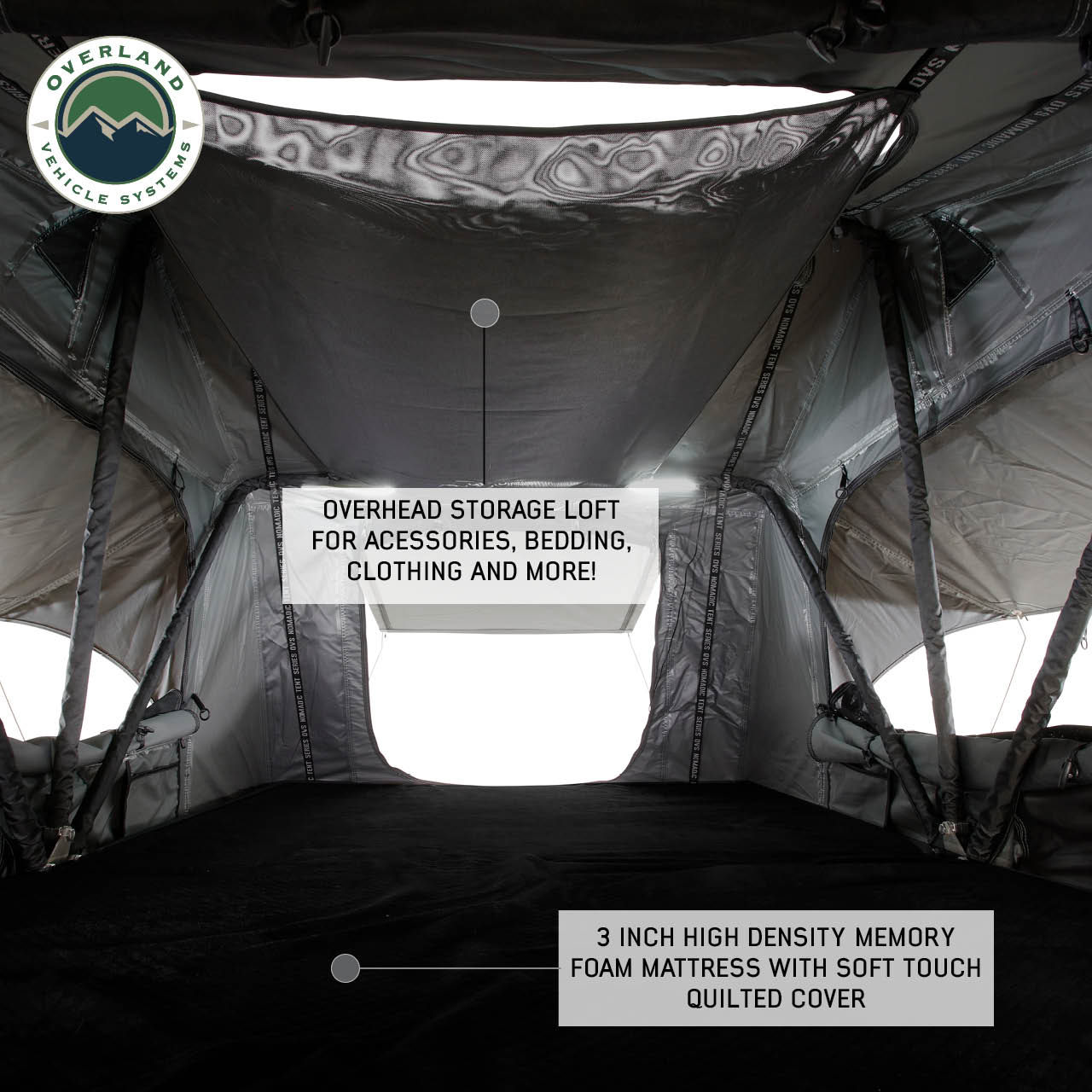 Nomadic 3 Standard Roof Top Tent 3 Person Roof Top Tent Overland Vehicle Systems