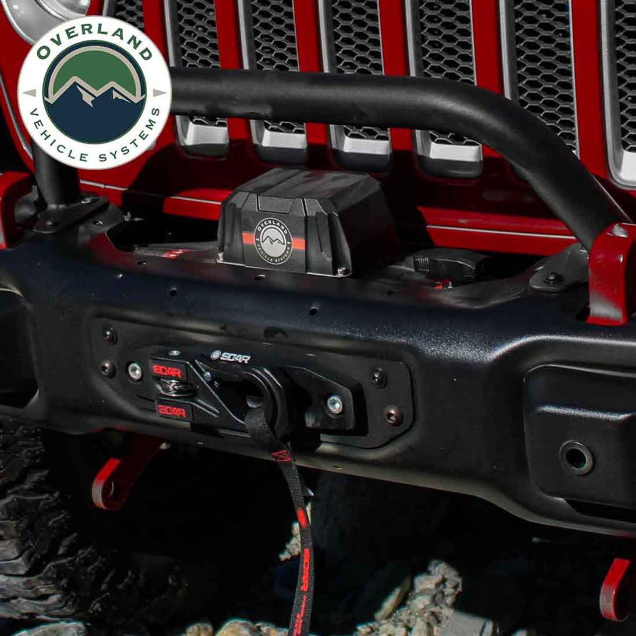 SCAR 10P - 10,000 lb. Winch With Synthetic Rope and Wireless Remote Overland Vehicle Systems
