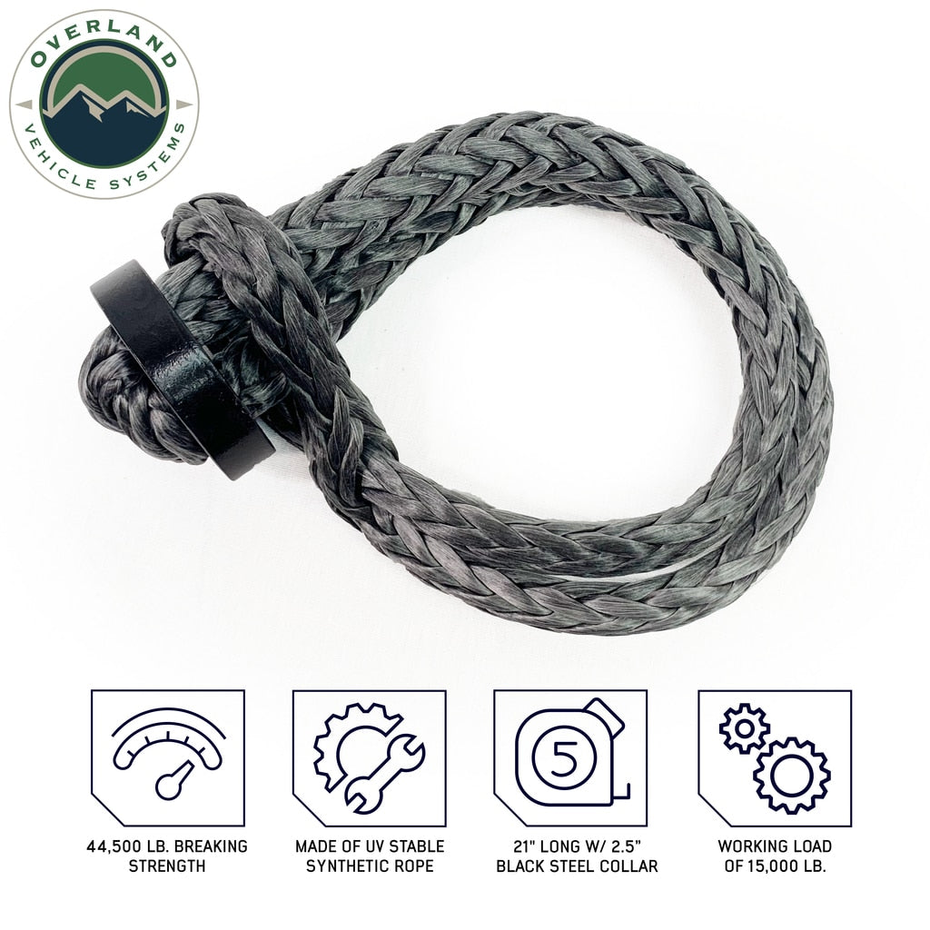 Shop Overland Vehicle Systems 7/16 Inch Soft Shackle With Collar Overland Vehicle Systems