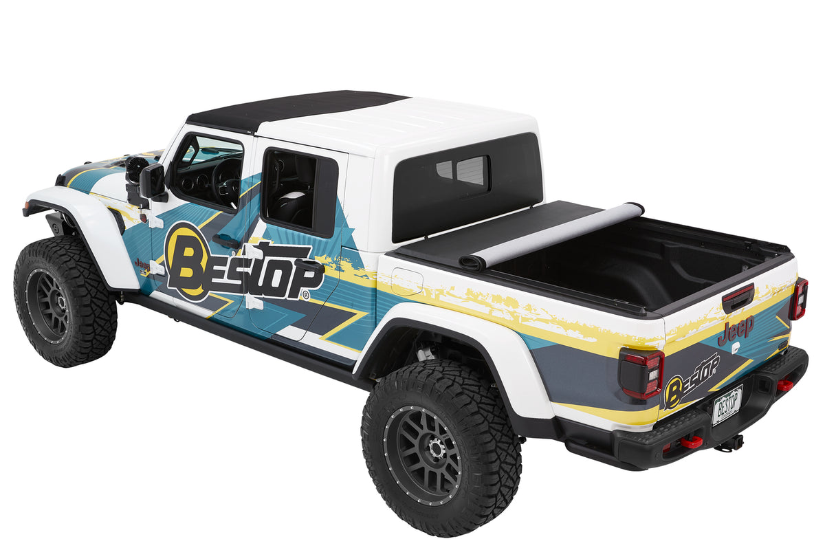 EZ-Roll Soft Tonneau '20-26 Gladiator For 5 ft. bed Premium Black Twill Bestop
