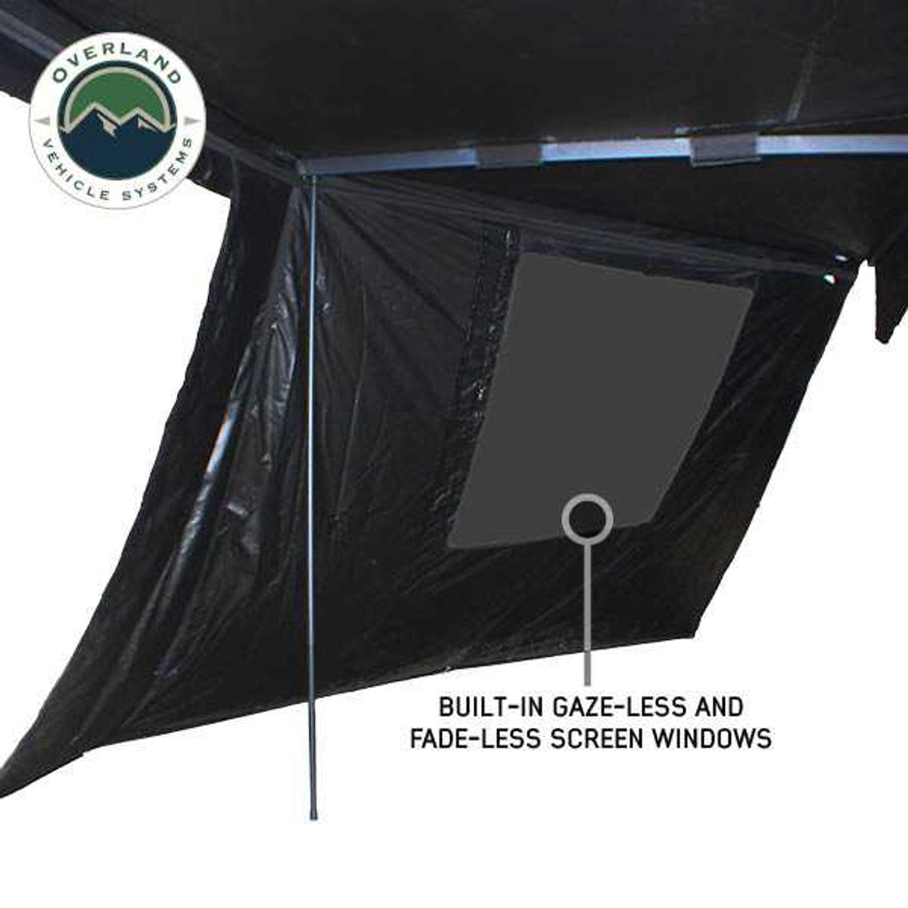 XD Nomadic 270 - Awning Wall 1 W/Black Out, Driver Side, Black Body, Black Trim W/Storage Bag Overland Vehicle Systems