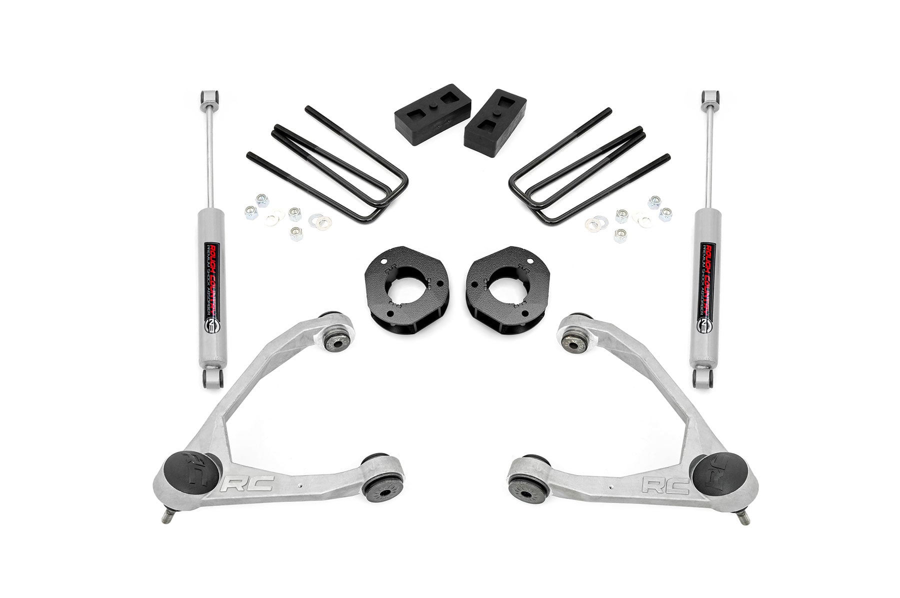 3.5 Inch Lift Kit Forged UCA Cast Steel Silverado/Sierra 1500 (07-16) Rough Country