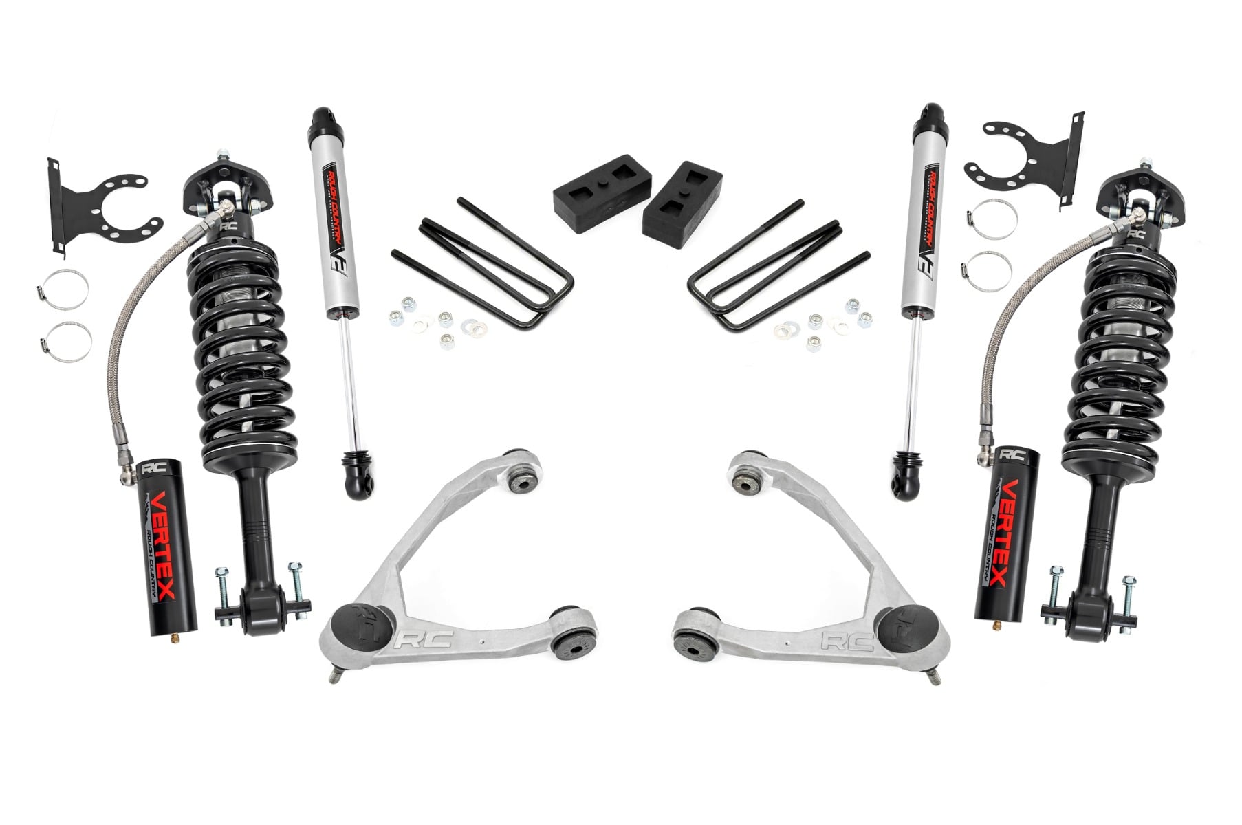 3.5 Inch Lift Kit Forged UCA Cast Steel Vertex/V2 Silverado/Sierra 1500 (07-13) Rough Country
