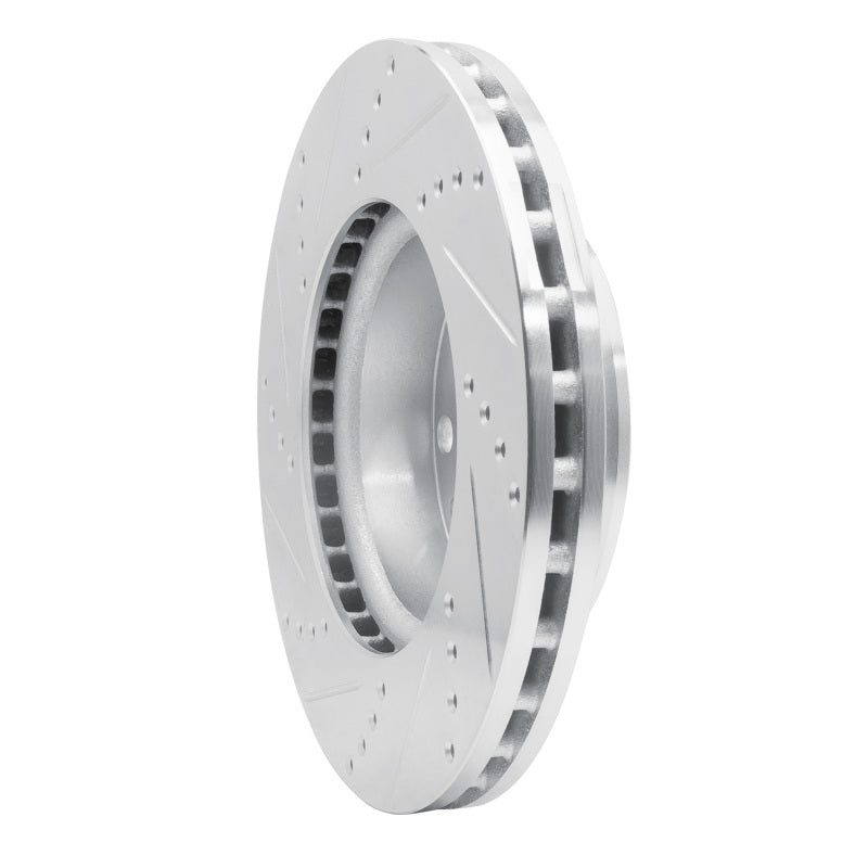 R1 06-25 American Coach Patriot Front Right Drilled & Slotted Silver Brake Rotor