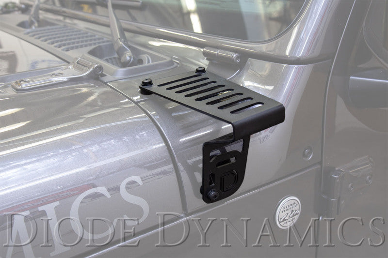 Diode Dynamics 18-21 Jeep JL Wrangler/Gladiator SS6 Cowl LED Bracket Kit - White Driving