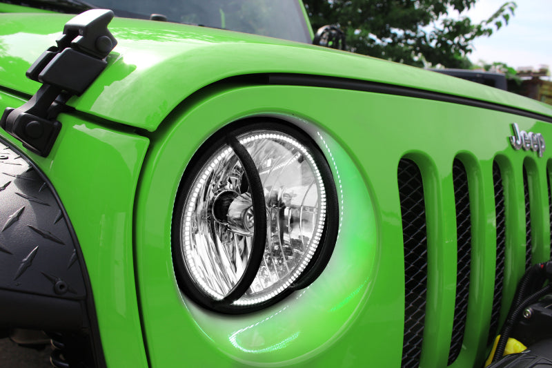 Oracle Jeep Wrangler JK 07-17 LED Waterproof Halo Kit - ColorSHIFT w/ Simple Controller