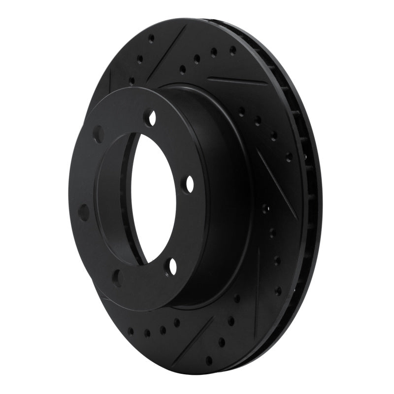 R1 95-04 Toyota Tacoma Front Left Drilled & Slotted Black Brake Rotor