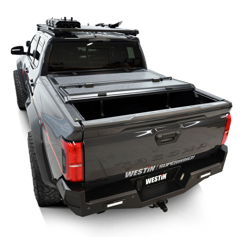 Westin 24-26 Toyota Tacoma 2WD/4WD 5ft. Bed Hard Tri-Fold Tonneau Cover - Black