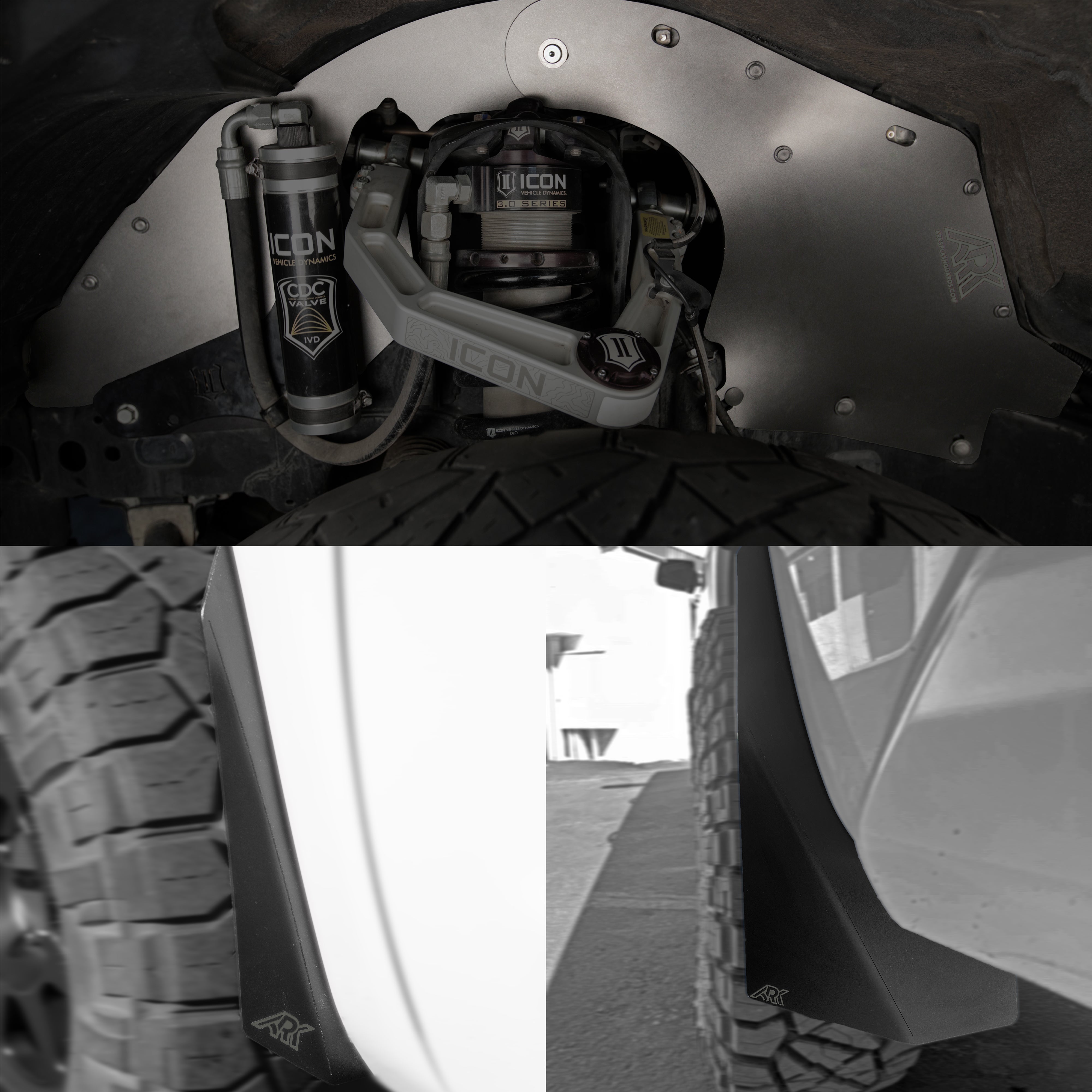 TriXpoly splash guards and mudflaps for 2007-2021 Toyota Tundra, designed for optimal protection and durability.