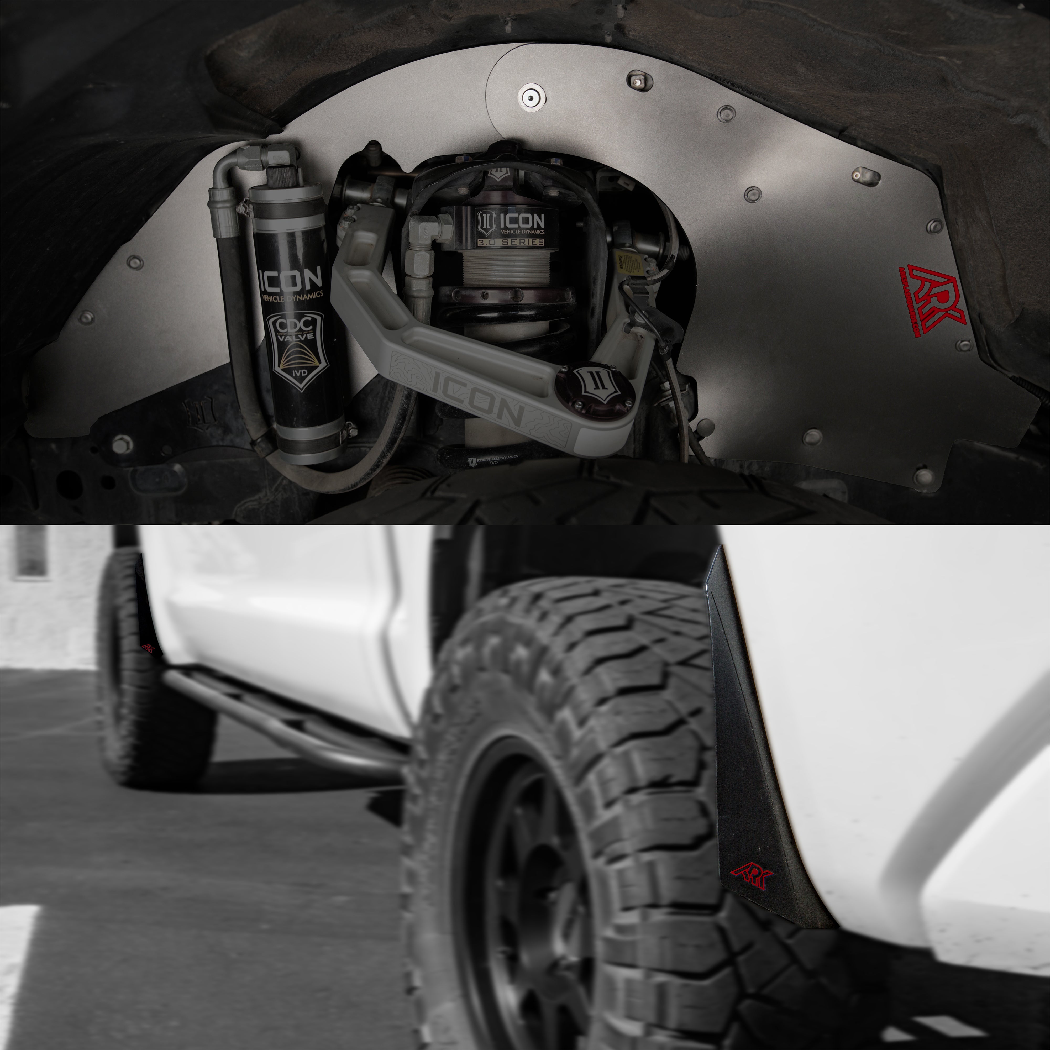 Durable TriXpoly splash guards and mudflaps for 2007-2021 Toyota Tundra, designed for optimal protection and style.