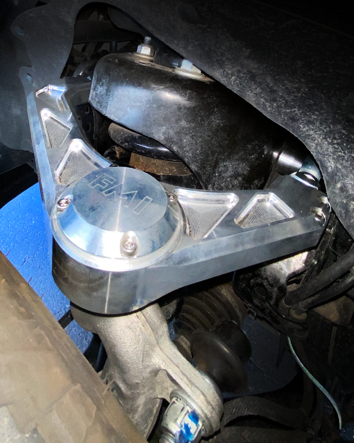Billet upper control arm kit for 2015-2024 Ford F-150, showcasing durable construction and stock length design.