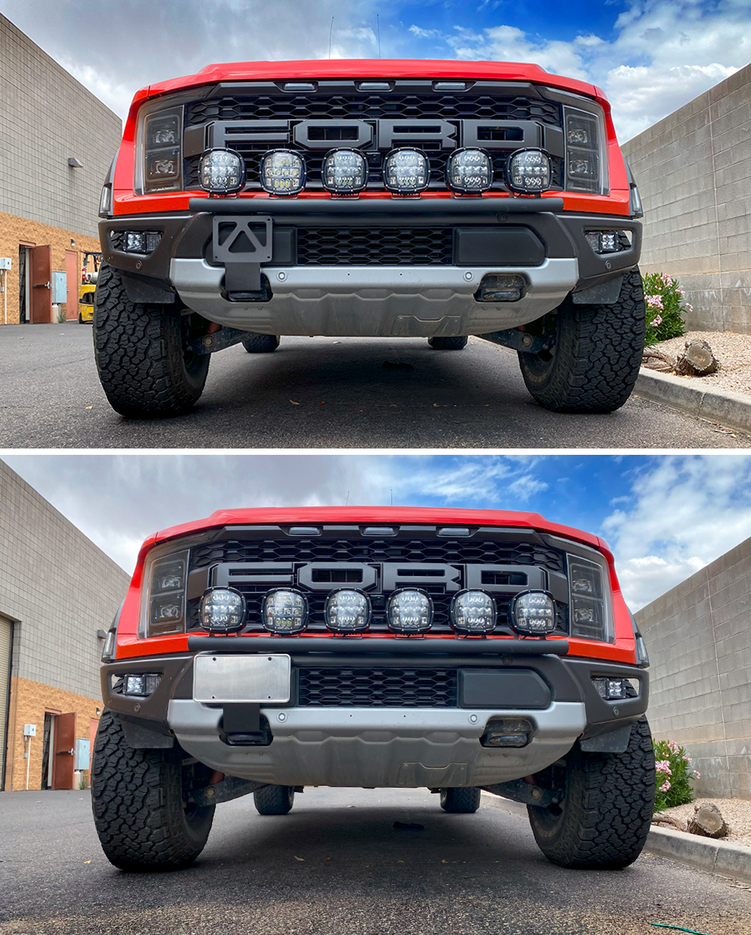 Gen 2 & Gen 3 Raptor (2017-2023) - Front Tow Hook License Plate Mount