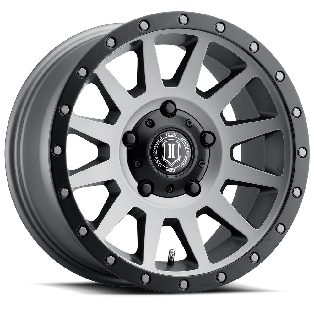 Compression 17 X 8.5 / 5 X 150 / 25MM / 5.75 Inch Back Space Titanium, ICON Alloys