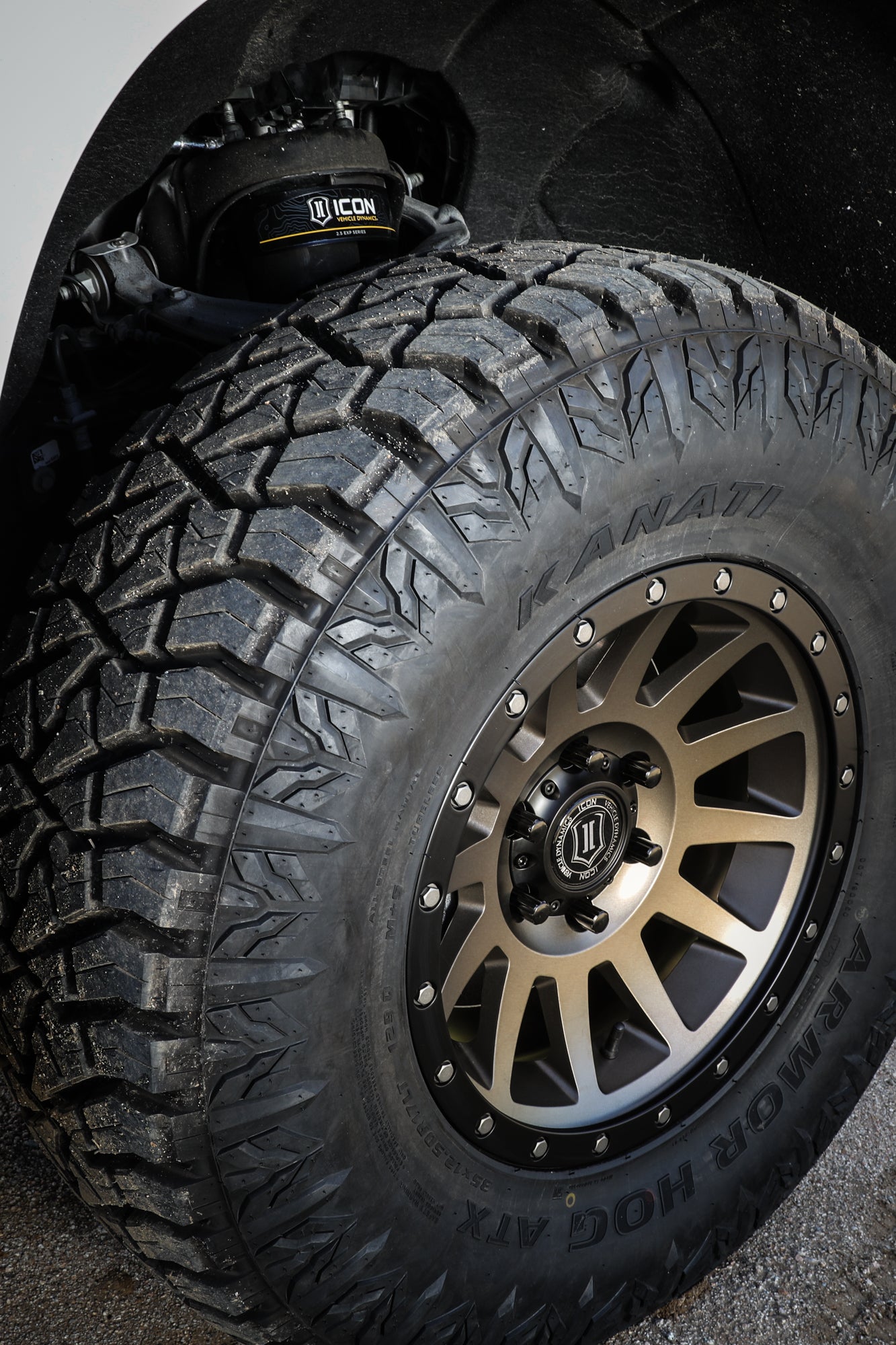 Compression 17 X 8.5 / 6 X 5.5 / 0MM / 4.75 Inch Back Space Bronze, ICON Alloys
