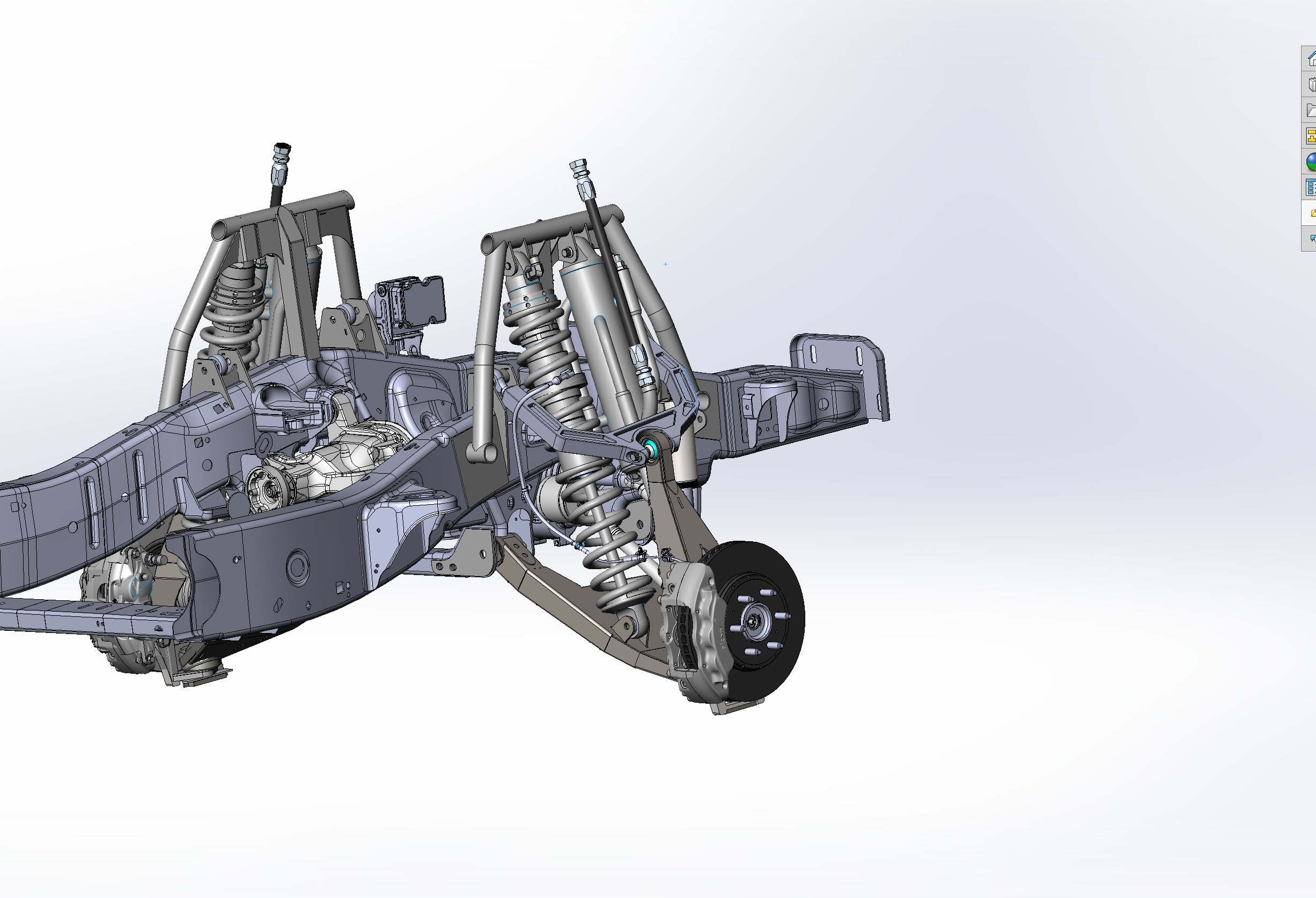 2017 Up Raptor Long Travel Front Suspension Kit Gen 2 showcasing detailed suspension components and design.