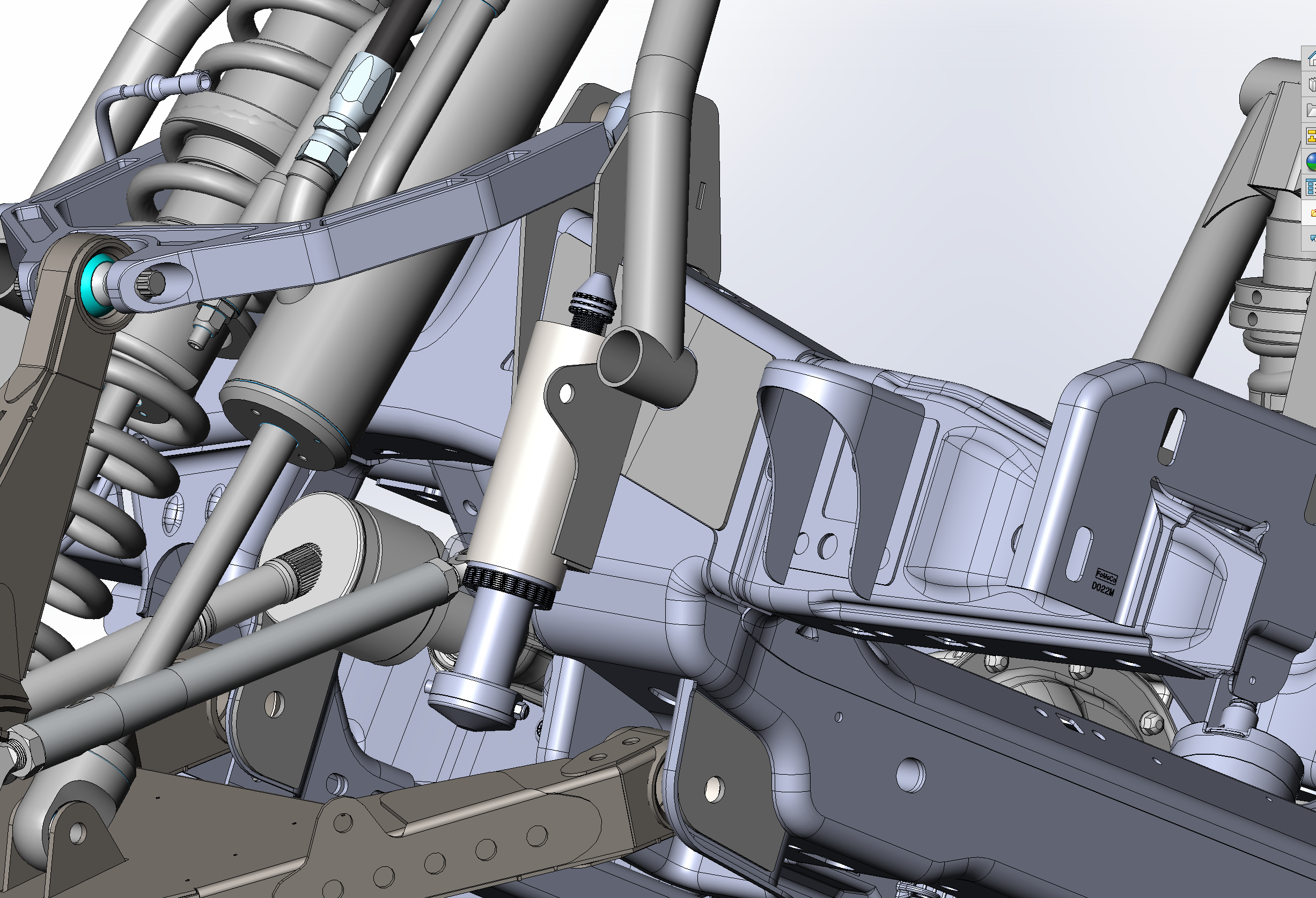 2017 Up Raptor Long Travel Front Suspension Kit Gen 2 showcasing detailed suspension components and design.