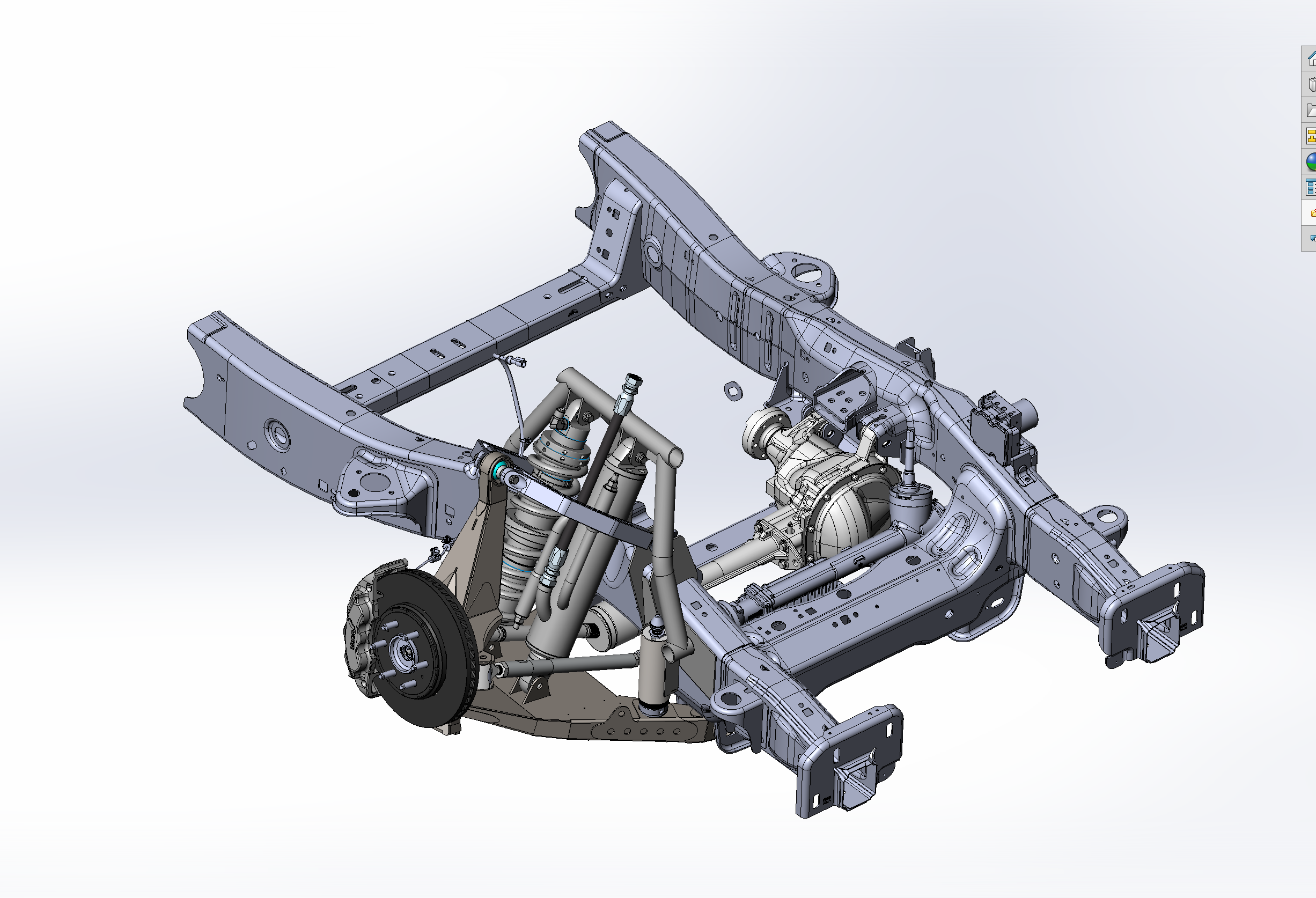 2017 Up Raptor Long Travel Front Suspension Kit showcasing detailed suspension components and frame design.