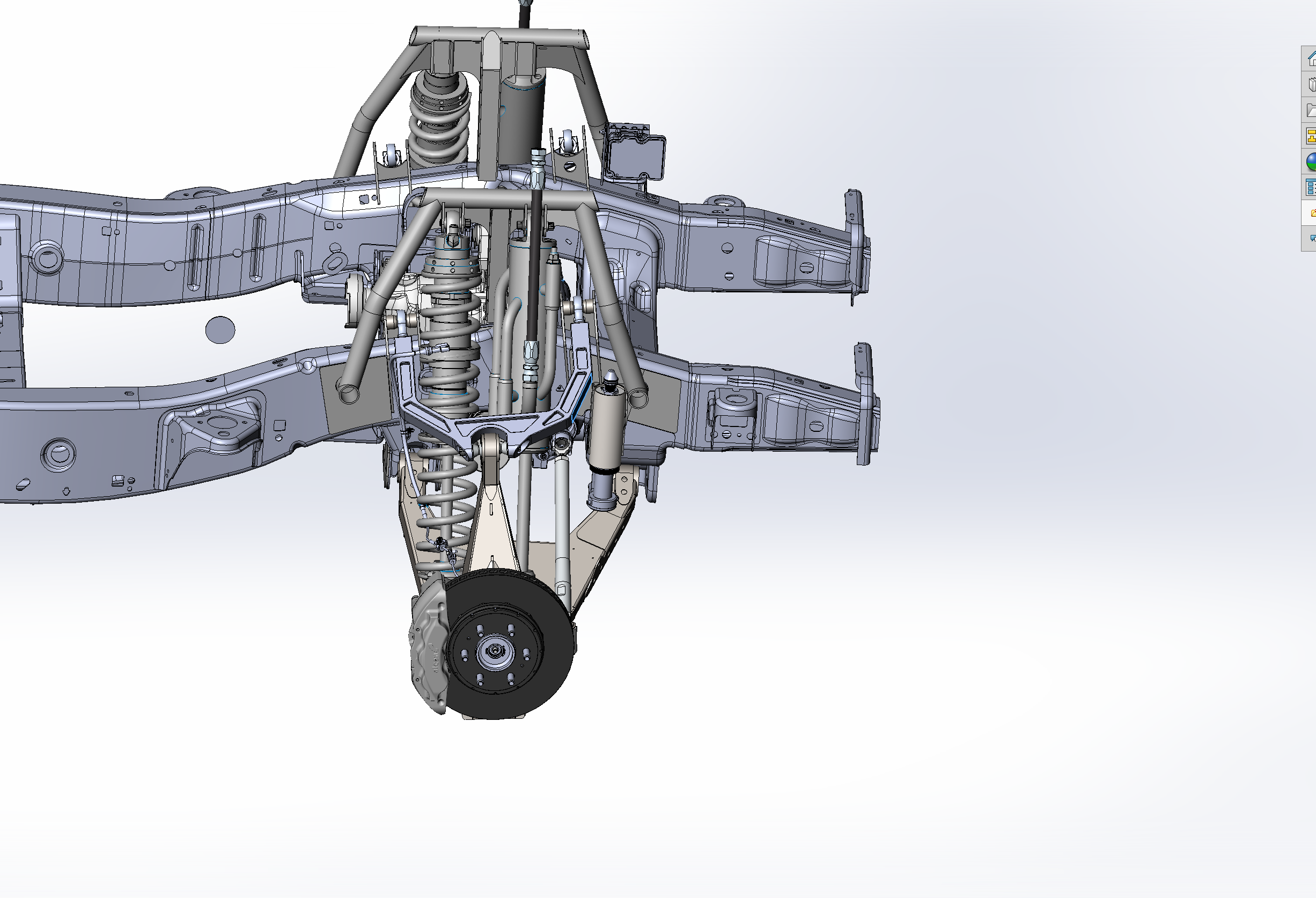 2017 Up Raptor Long Travel Front Suspension Kit showing detailed components and design for enhanced offroad performance.