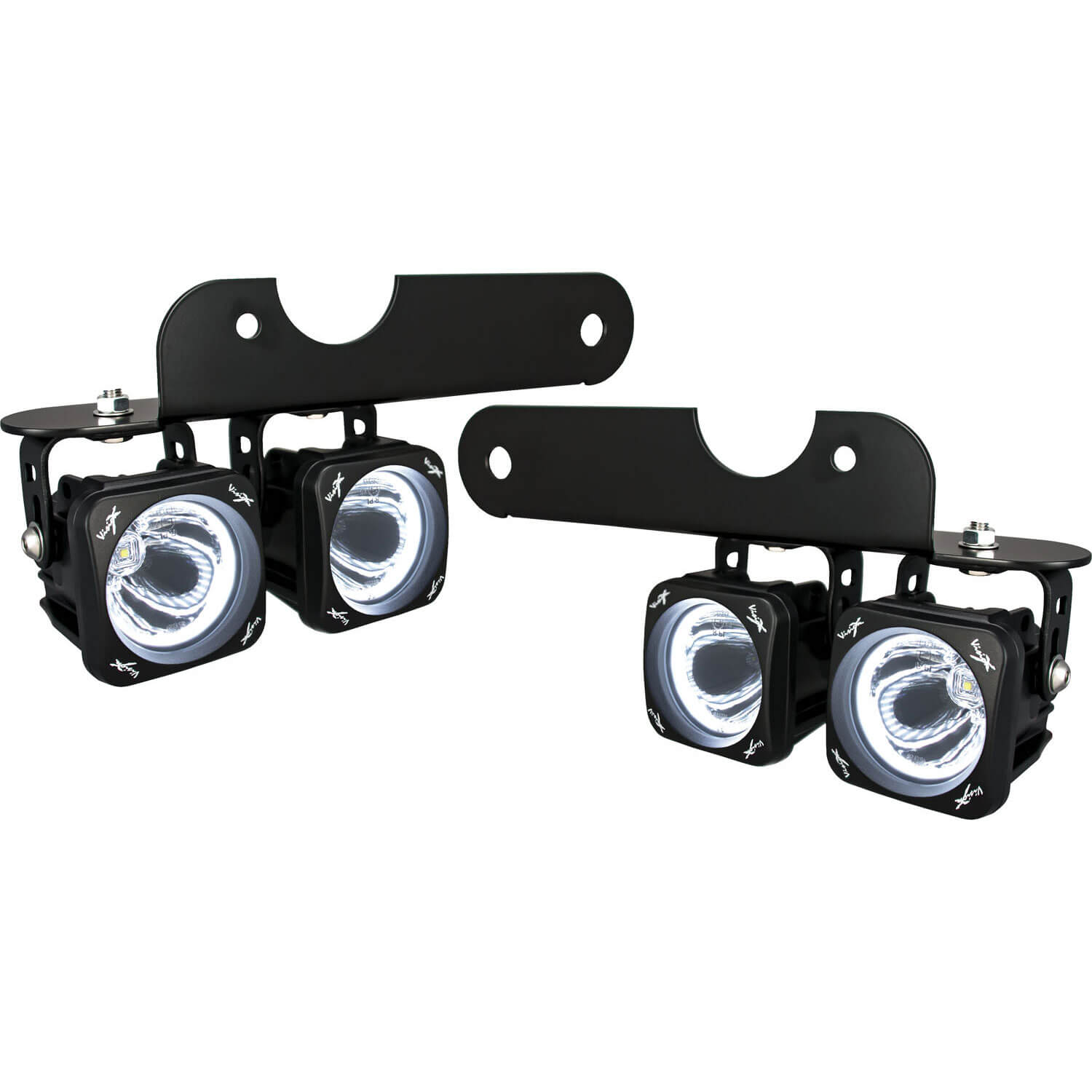 2017-2020 Ford F-150 Raptor LED Halo Fog Light Kit With Optimus Halo Lights