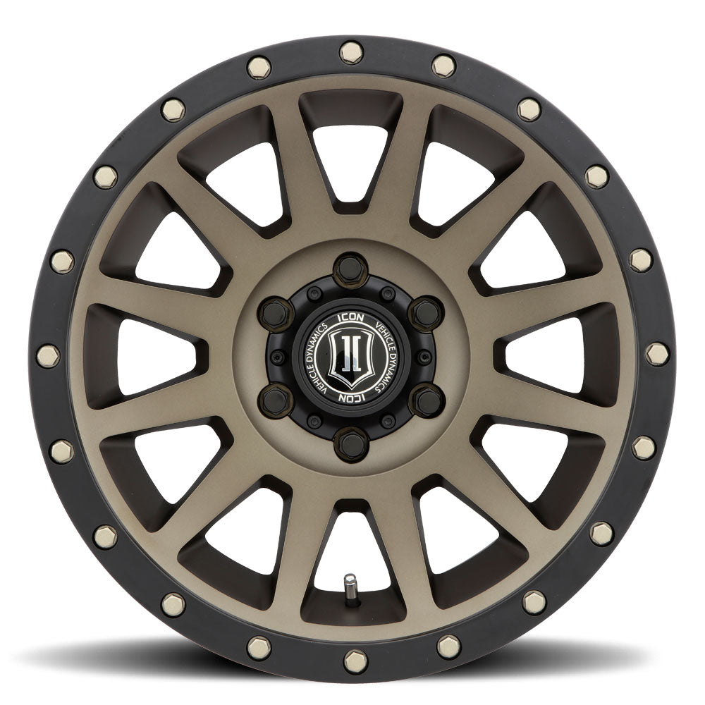 Compression 18 X 9 / 6 X 5.5 / 0 MM / 5 Inch Back Space Bronze, ICON Alloys