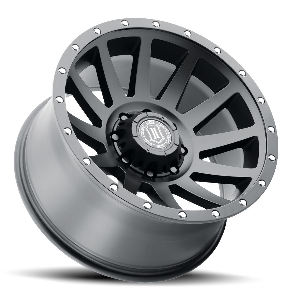 Compression 20 X 10 / 8 X 6.5 / -19 MM / 4.75 Inch Back Space Satin Black, ICON Alloys
