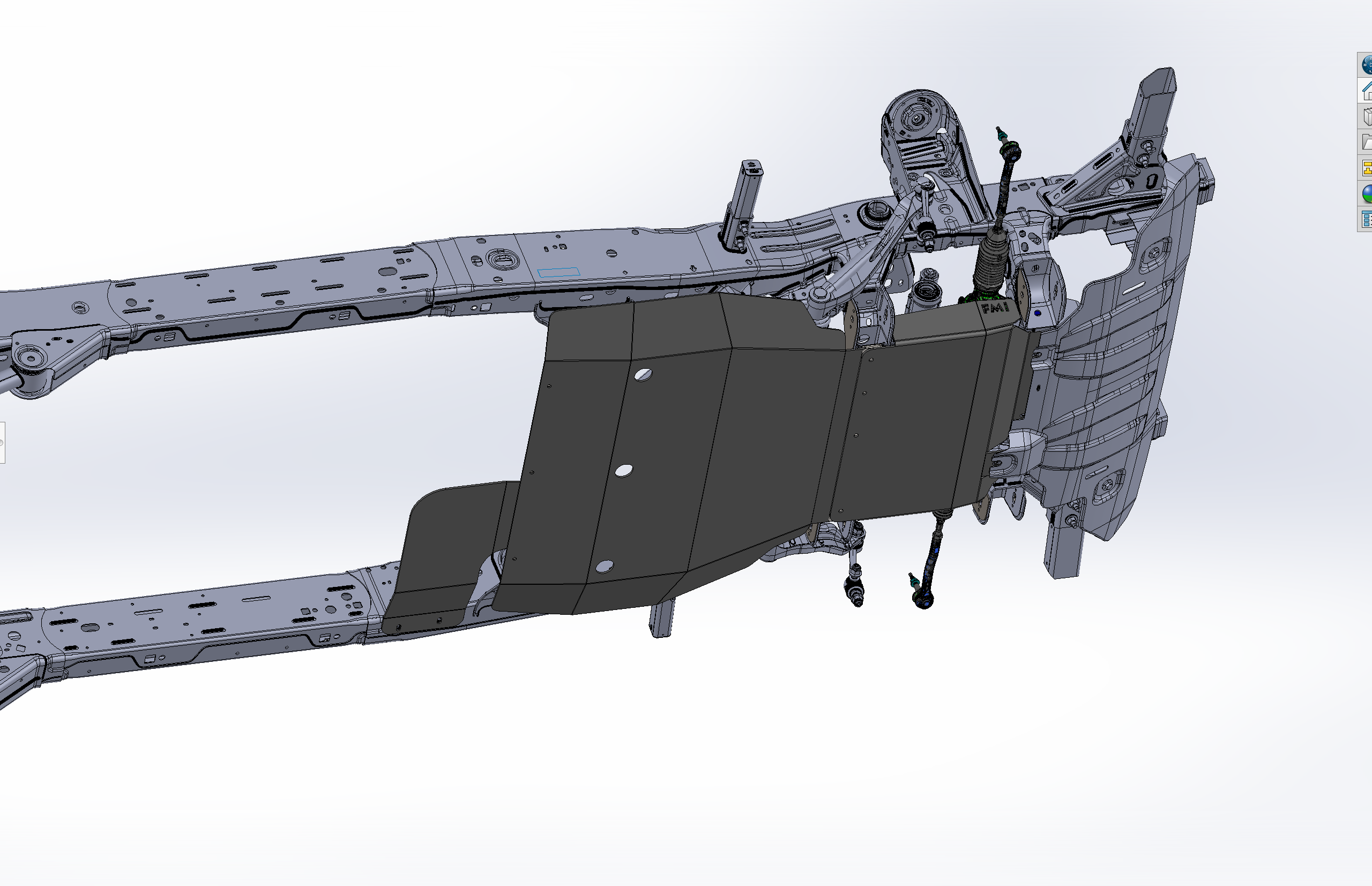 2021 and newer Ford Bronco skid plate design showcasing protective features for offroad durability and performance.