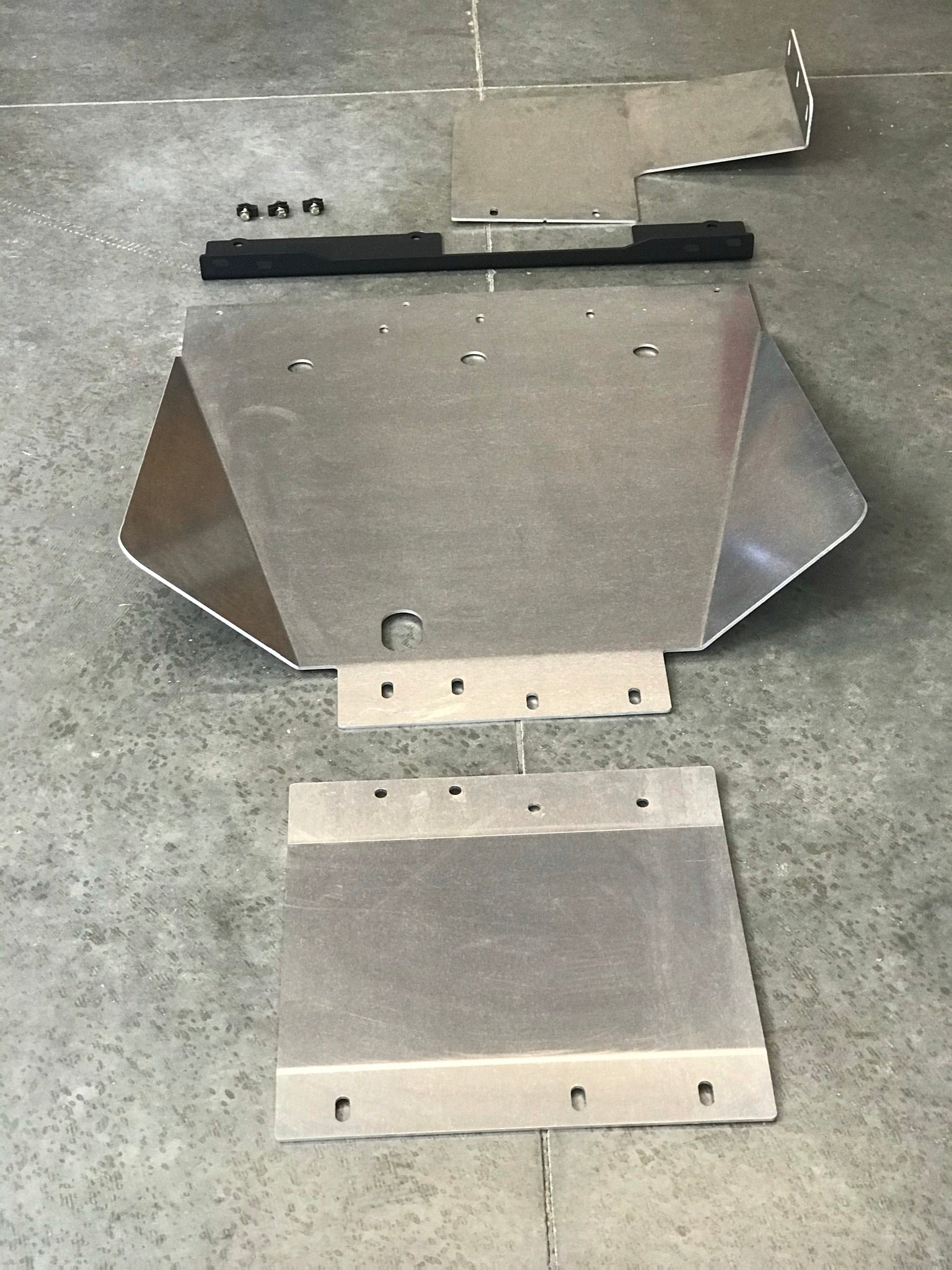 2021-2024 Ram TRX skid plate kit featuring durable underbody protection components for offroad performance.