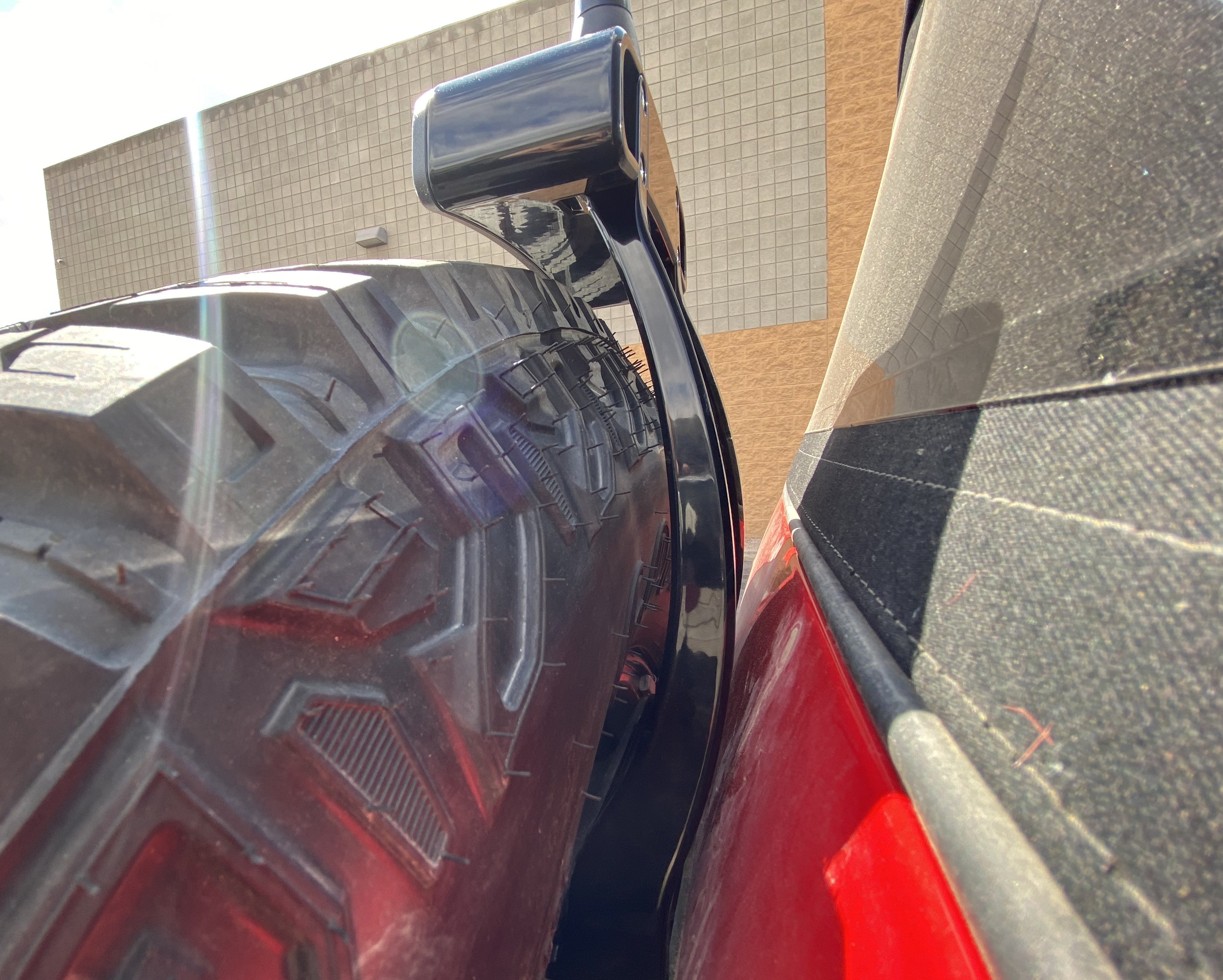2021-25 Ford Bronco third brake light antenna mount designed for 35"/37" tires by Bullet Proof Diesel. Durable and sleek design.