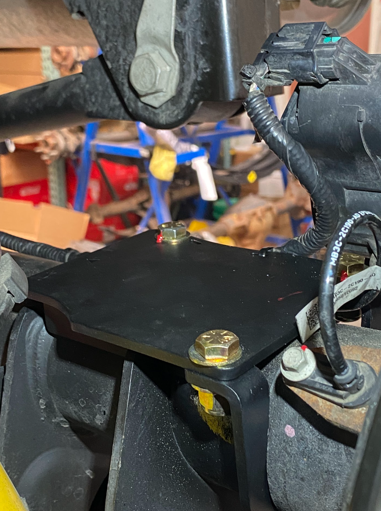Adjustable rear bump stop kit for 2021 and newer Bronco, showcasing installation components and mounting hardware.