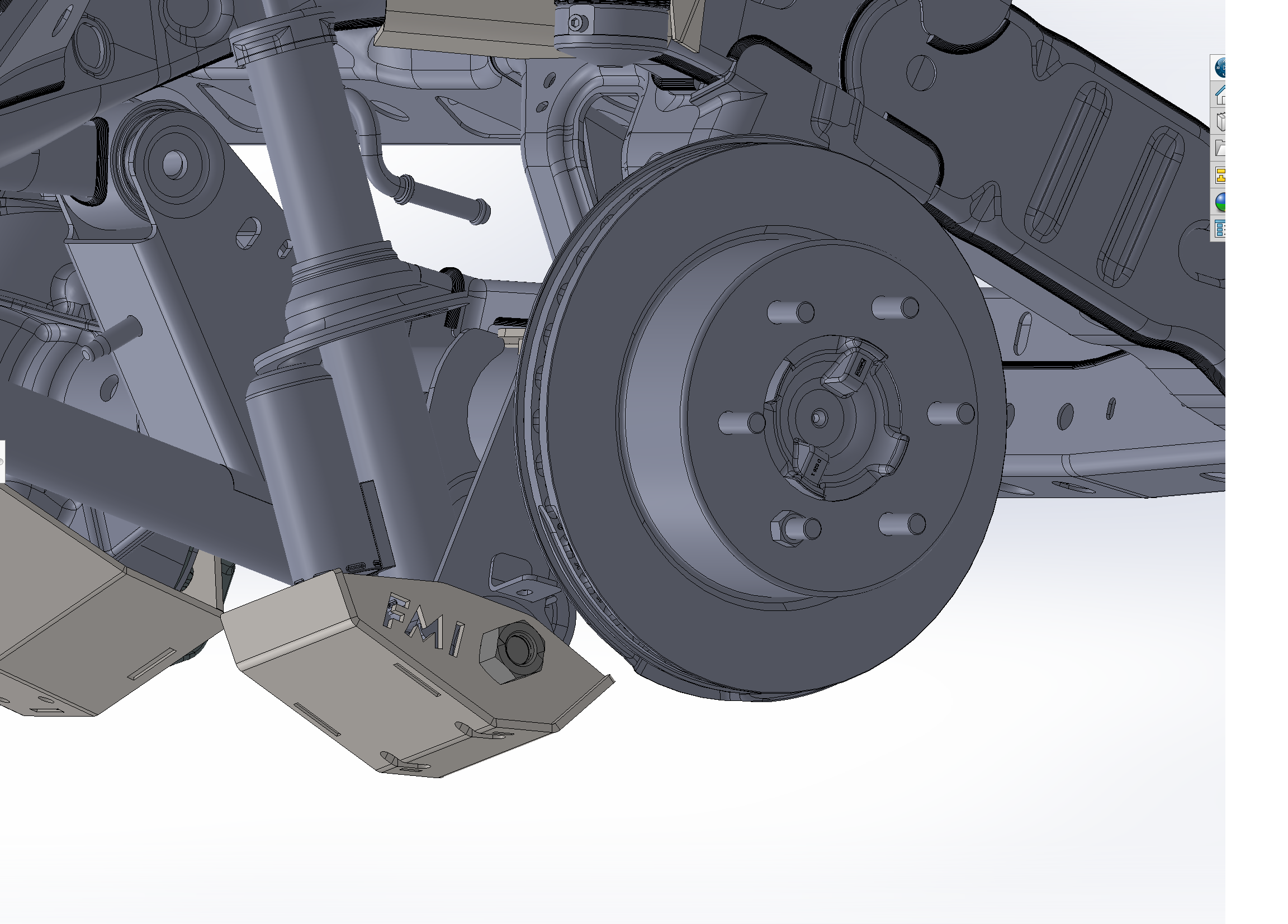 2021+ Bronco rear shock skid kit designed for Squatch and Base Shock, showcasing durable protection for offroad adventures.